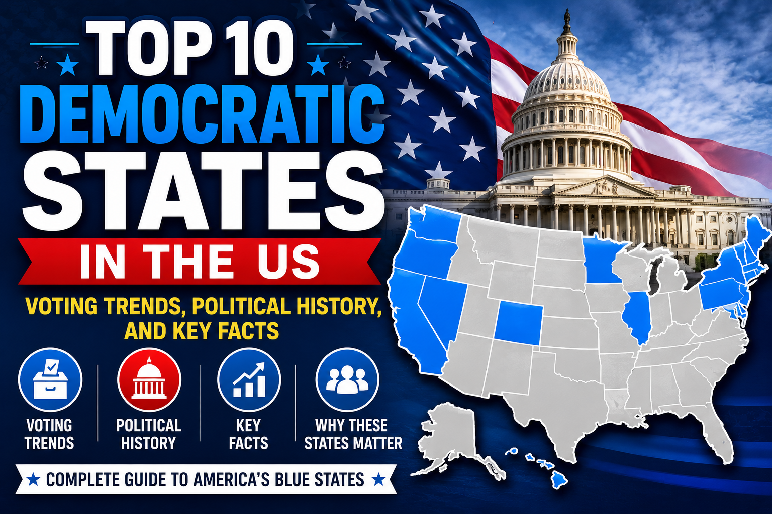 Top 10 Democratic States in the US: Voting Trends, Political History, and Key Facts