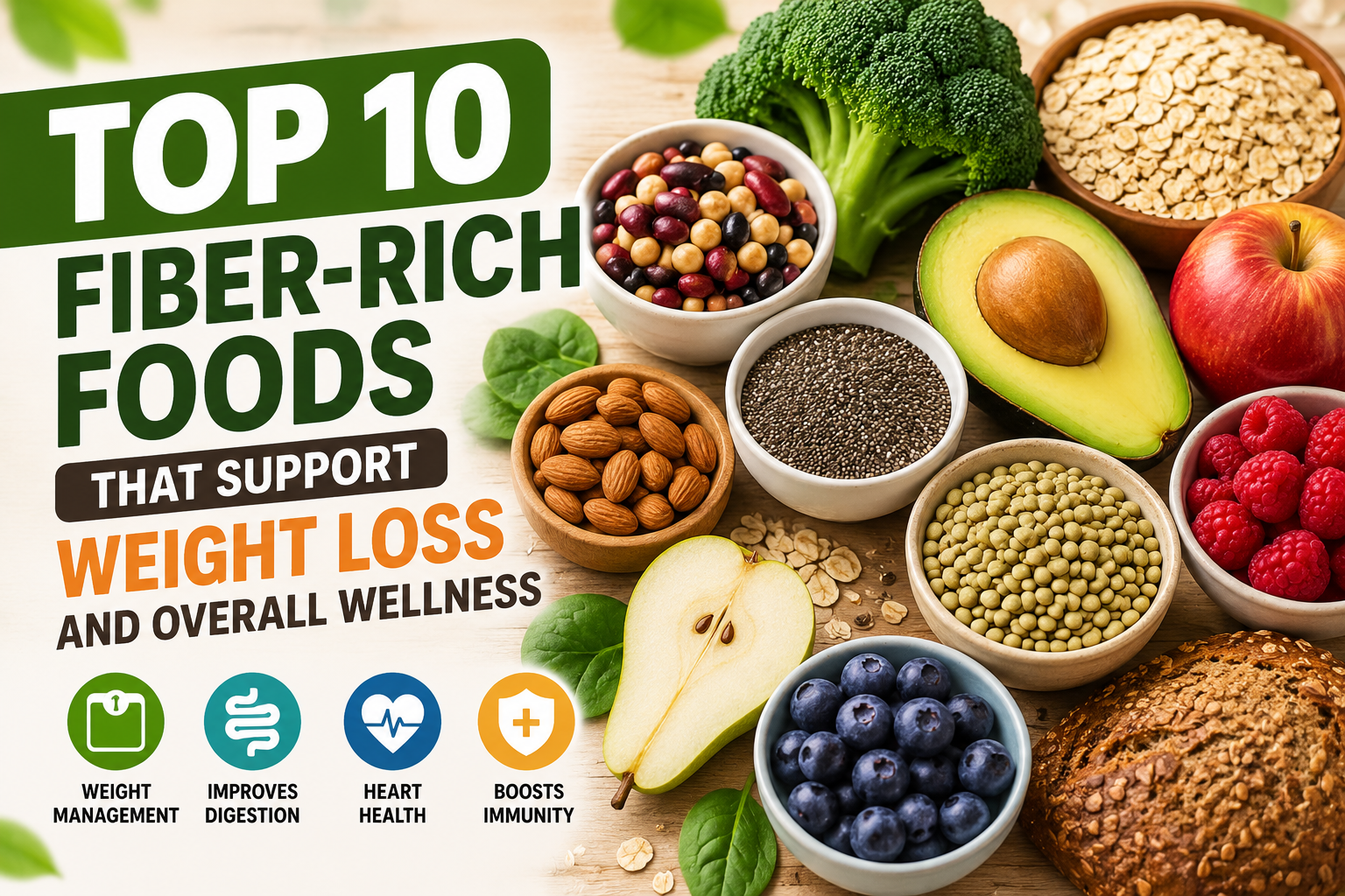 Top 10 Fiber-Rich Foods That Support Weight Loss and Overall Wellness