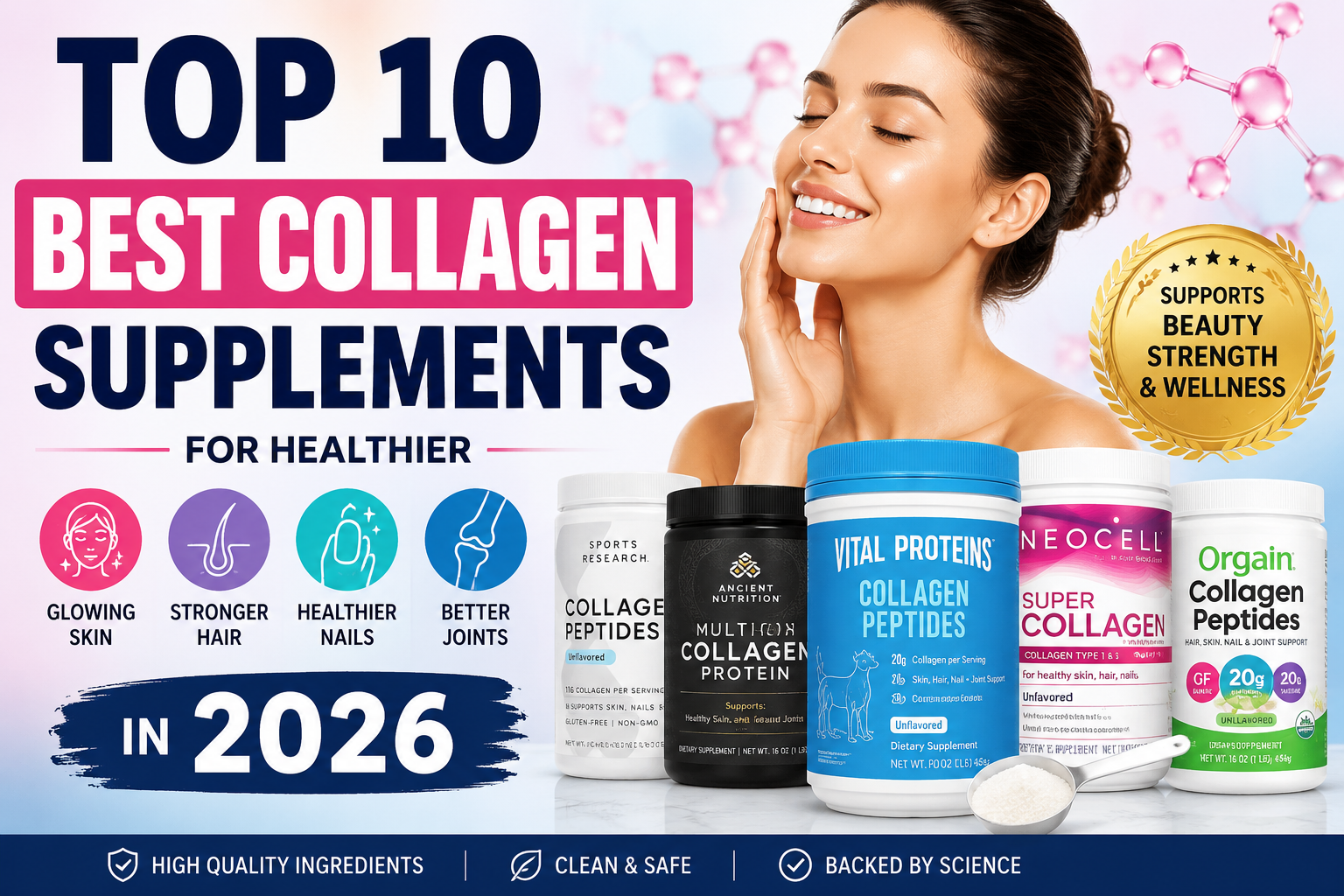 Top 10 Best Collagen Supplements for Healthier Skin, Hair, Nails, and Joints in 2026