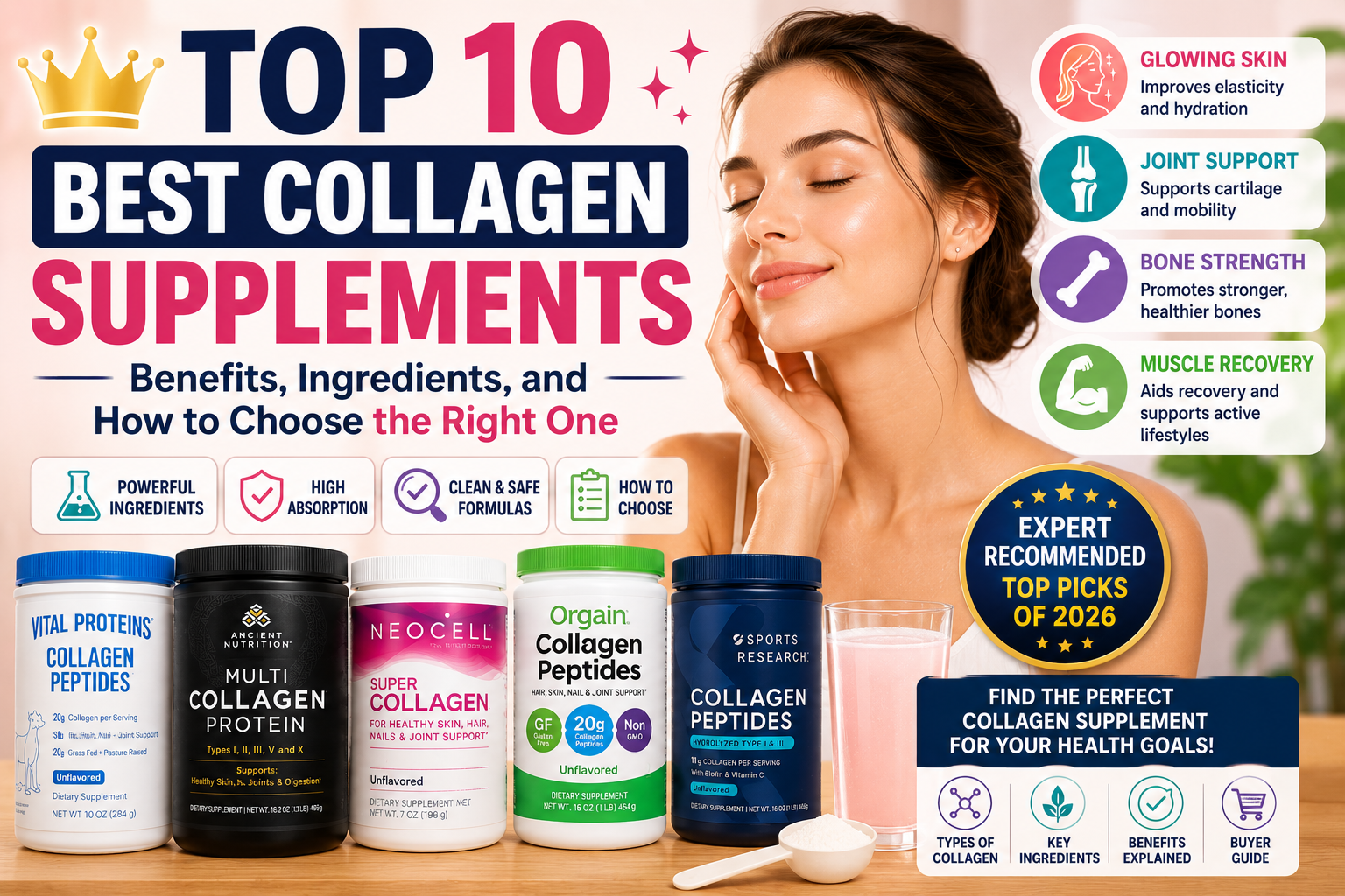 Top 10 Best Collagen Supplements: Benefits, Ingredients, and How to Choose the Right One