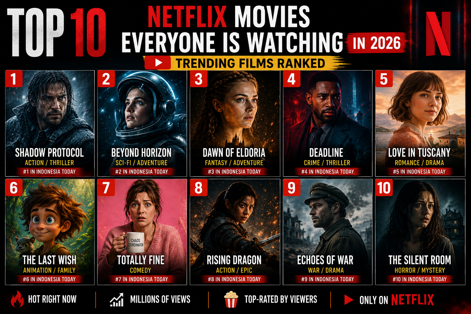 Top 10 Netflix Movies Everyone Is Watching in 2026: Trending Films Ranked