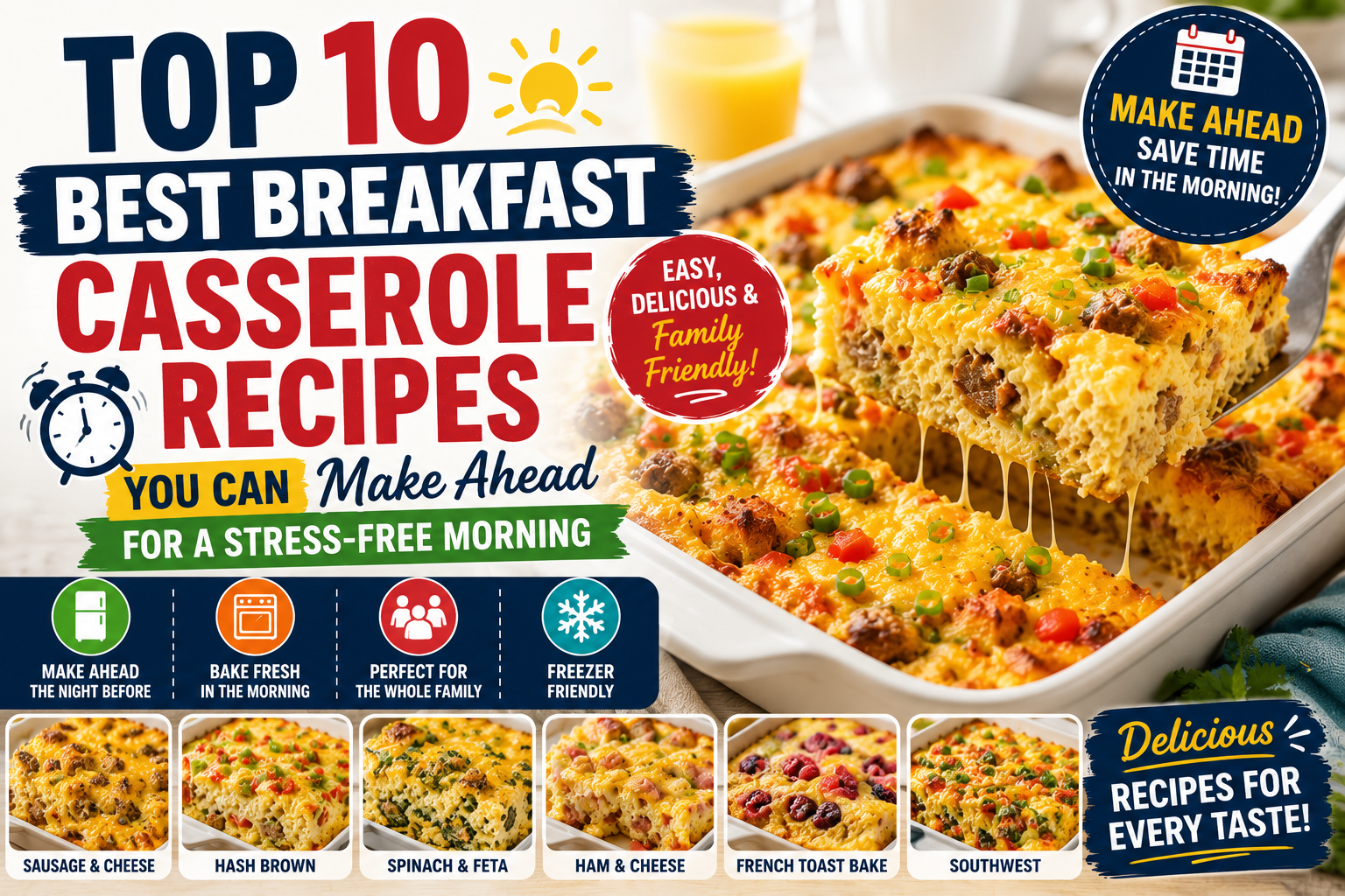 Top 10 Best Breakfast Casserole Recipes You Can Make Ahead for a Stress-Free Morning