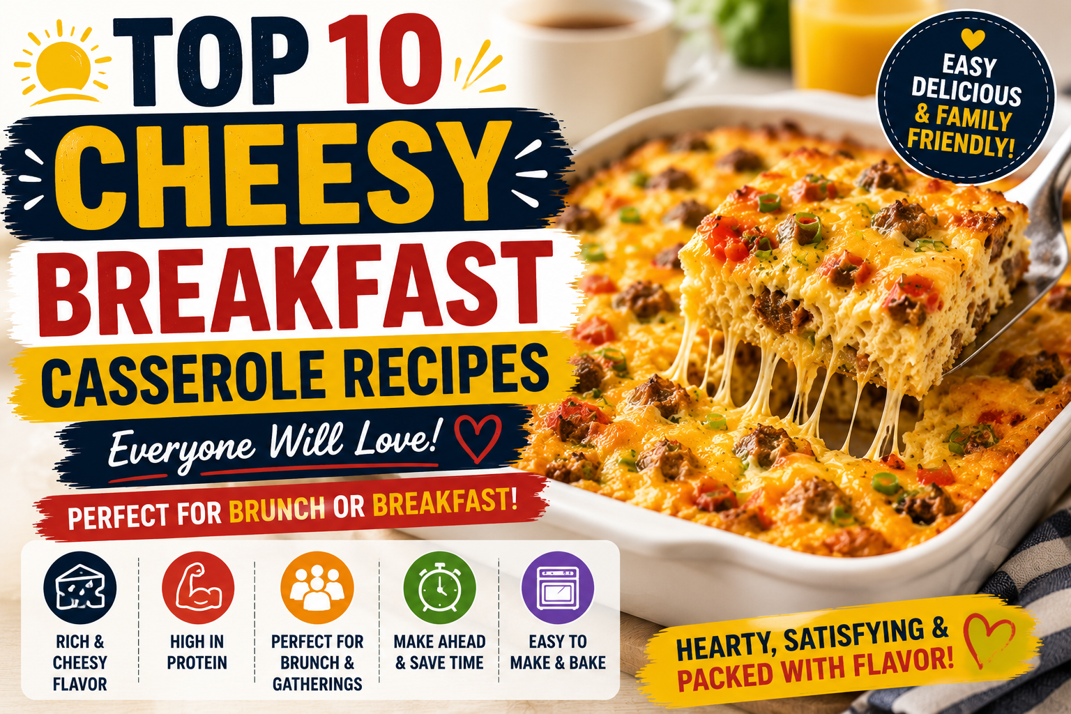 Top 10 Cheesy Breakfast Casserole Recipes Everyone Will Love for Brunch or Breakfast
