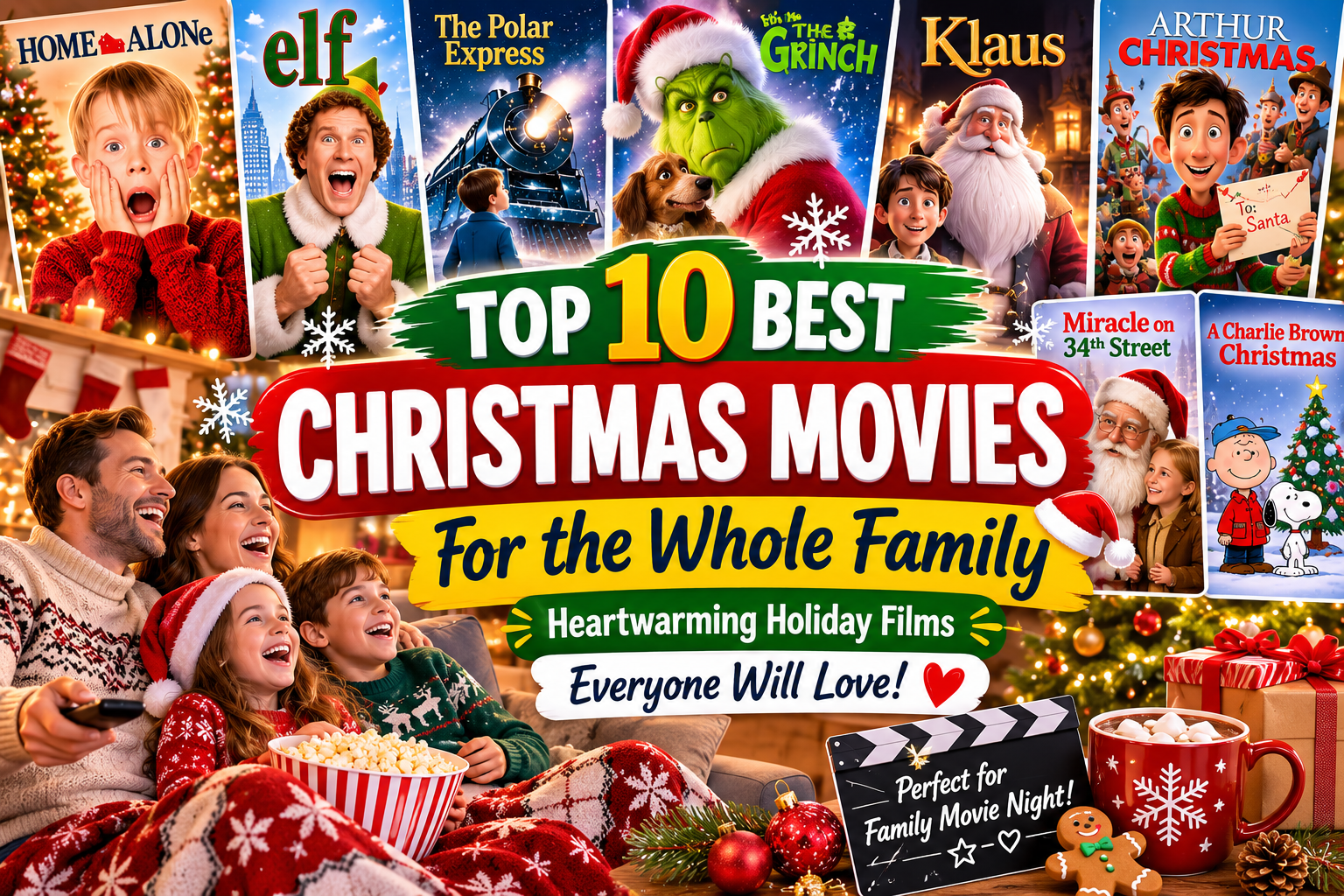 Top 10 Best Christmas Movies for the Whole Family: Heartwarming Holiday Films Everyone Will Love