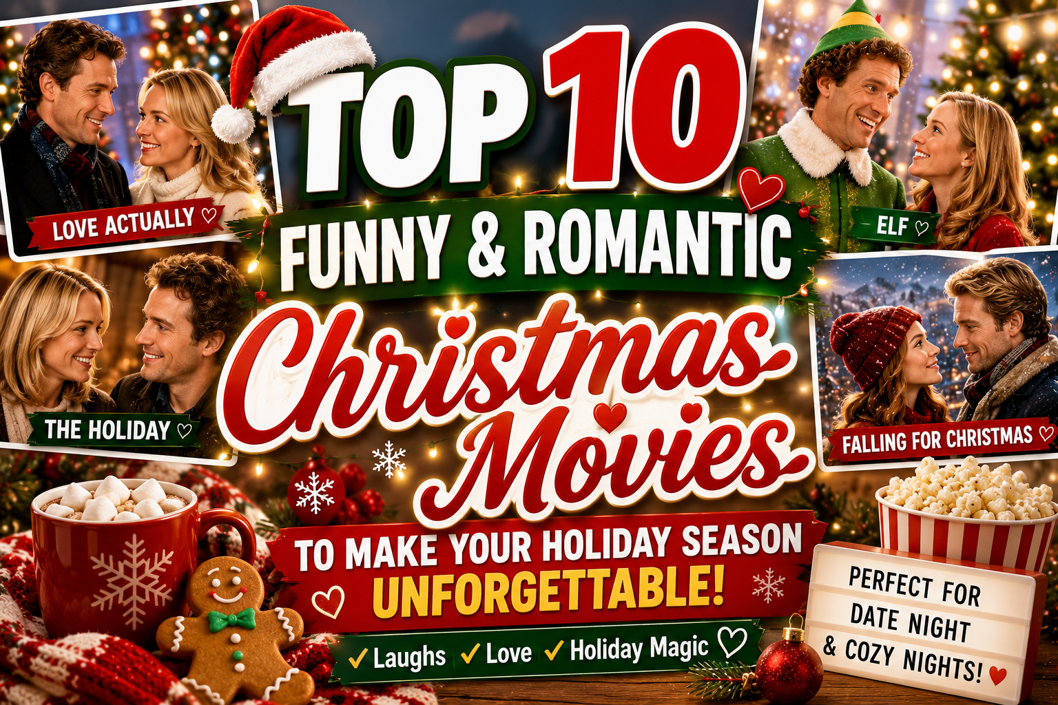 Top 10 Funny and Romantic Christmas Movies to Make Your Holiday Season Unforgettable