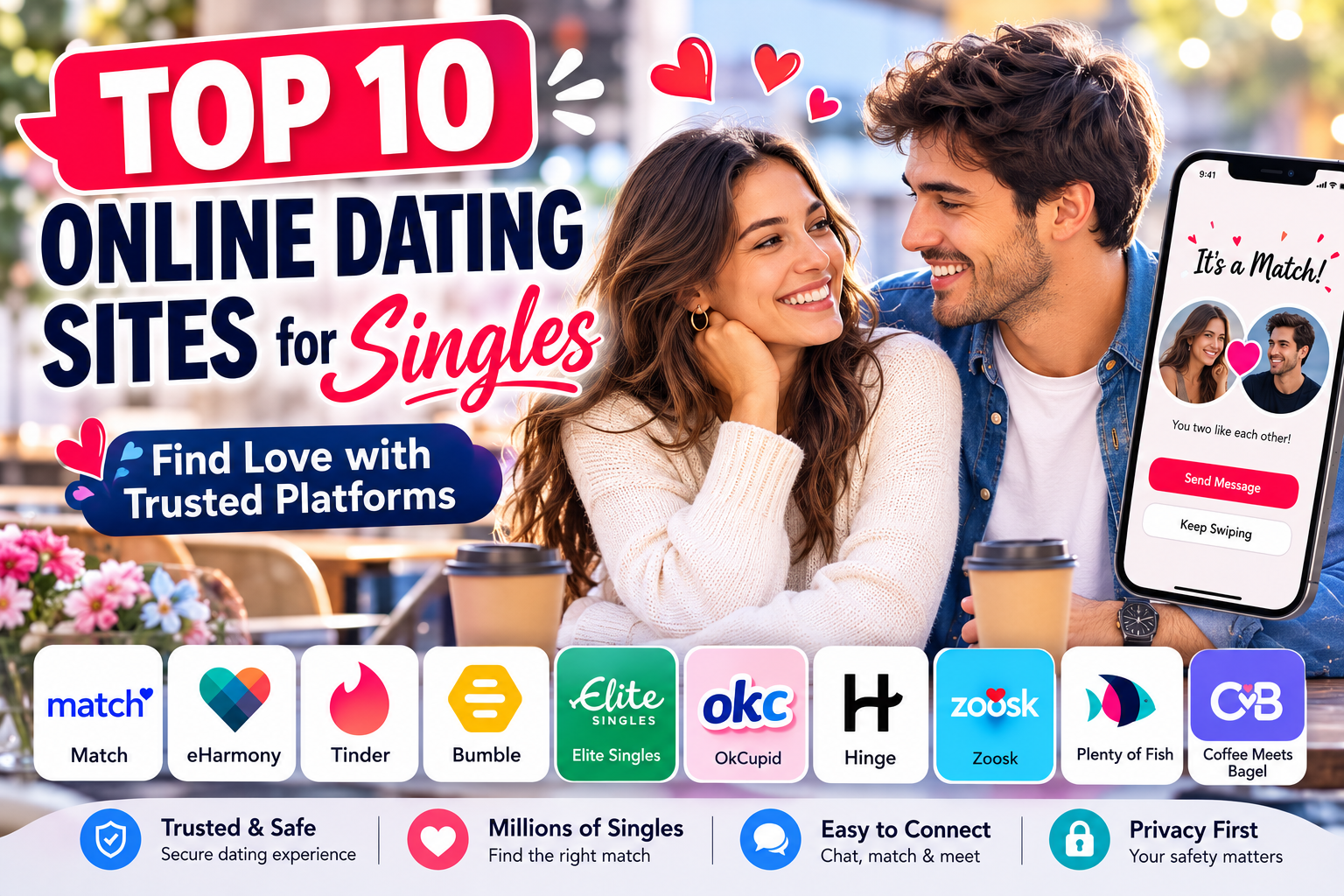 Top 10 Online Dating Sites for Singles: Find Love with Trusted Platforms