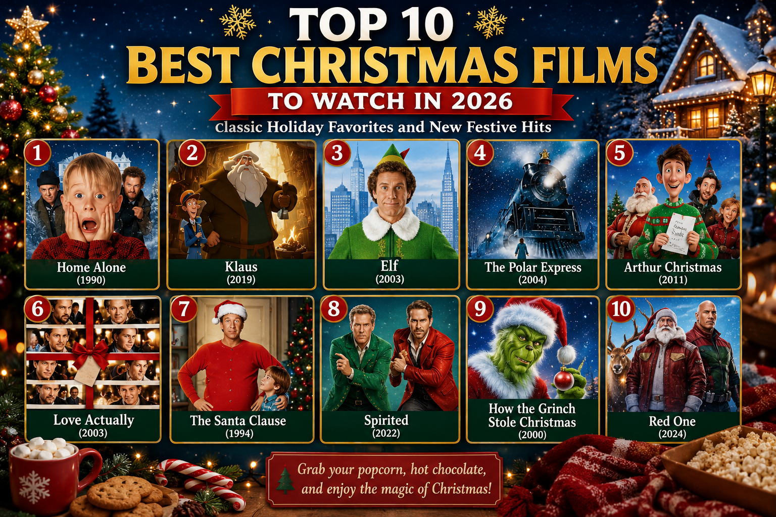 Top 10 Best Christmas Films to Watch in 2026: Classic Holiday Favorites and New Festive Hits