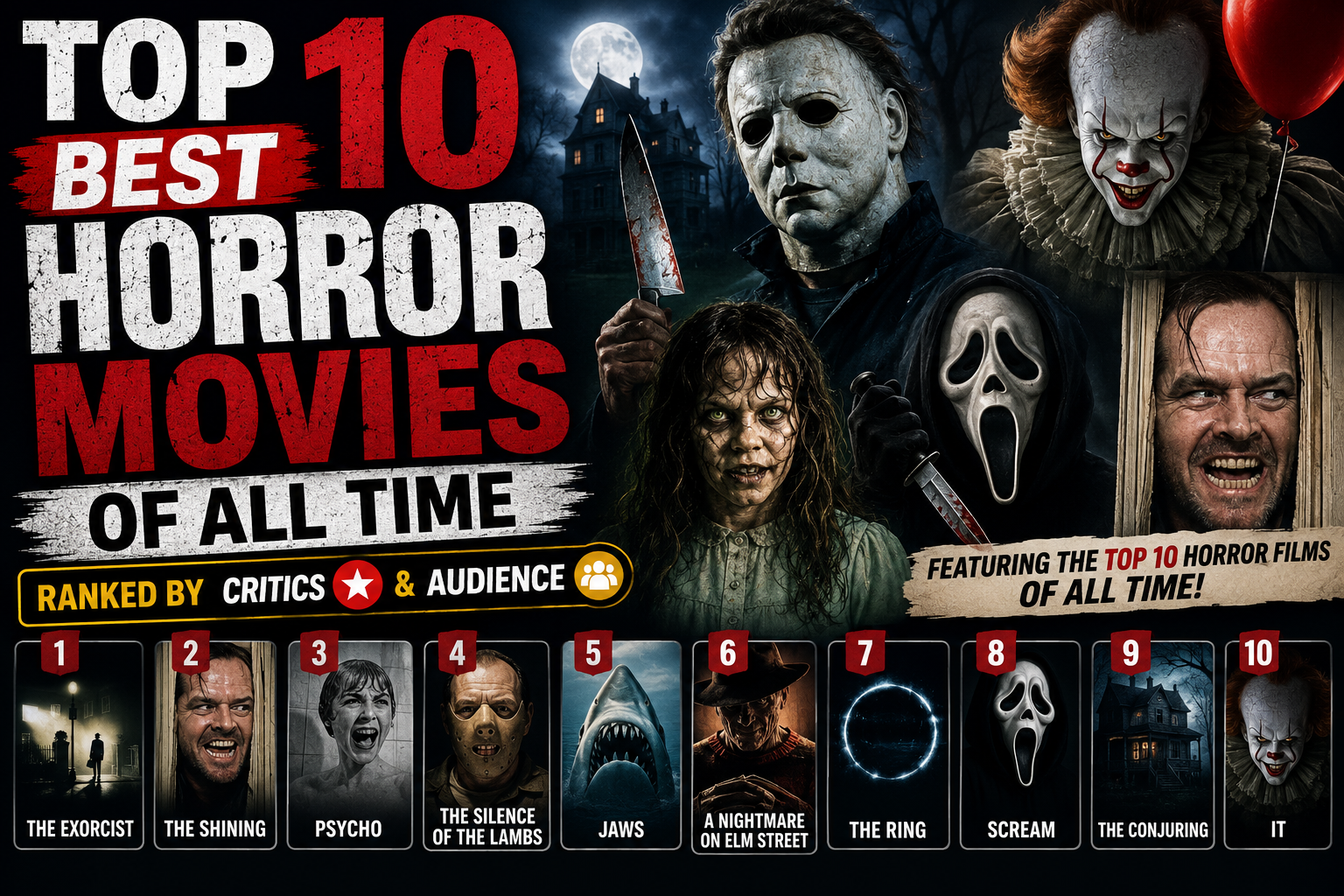 Top 10 Best Horror Movies of All Time Ranked by Critics and Audience