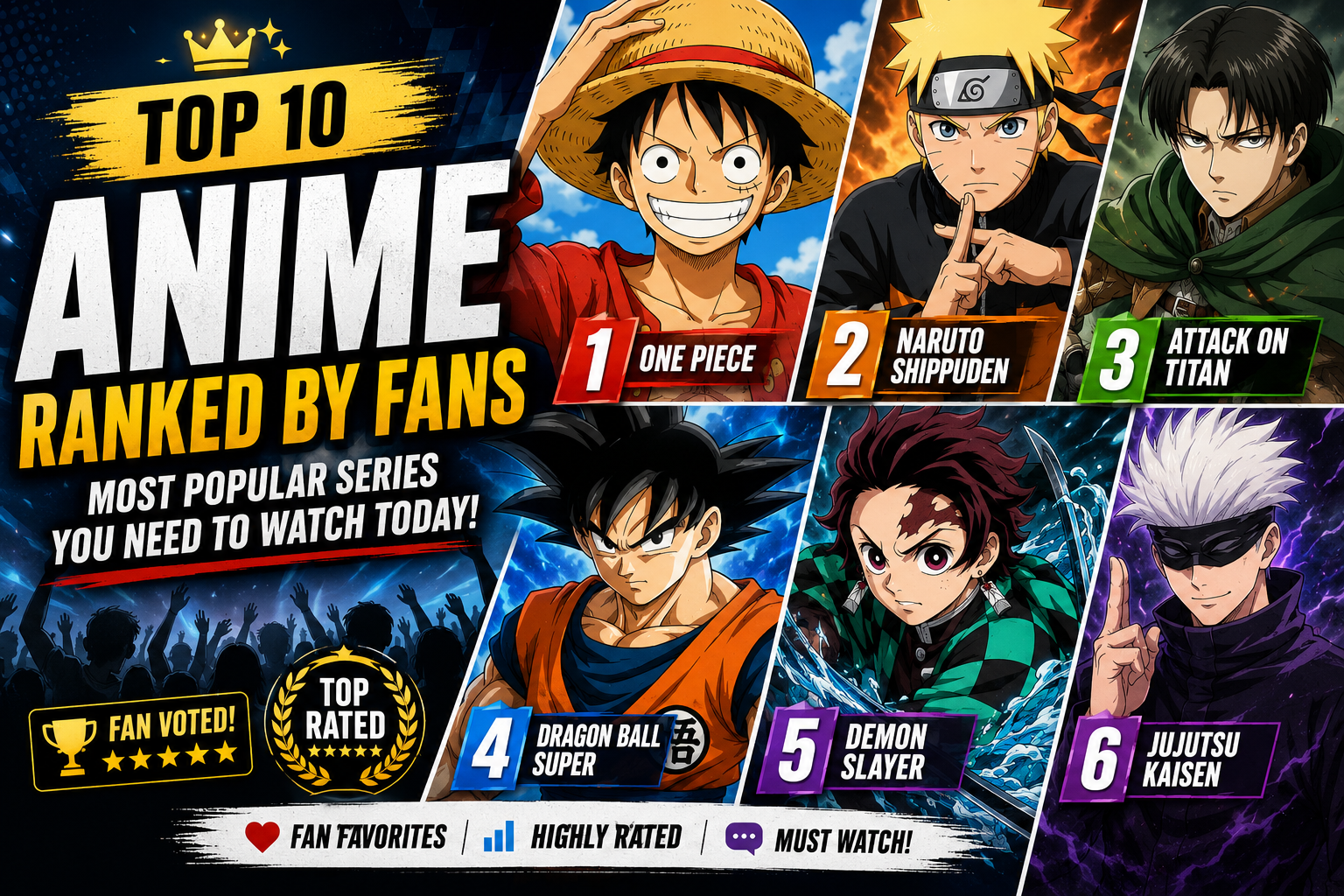Top 10 Anime Ranked by Fans: Most Popular Series You Need to Watch Today