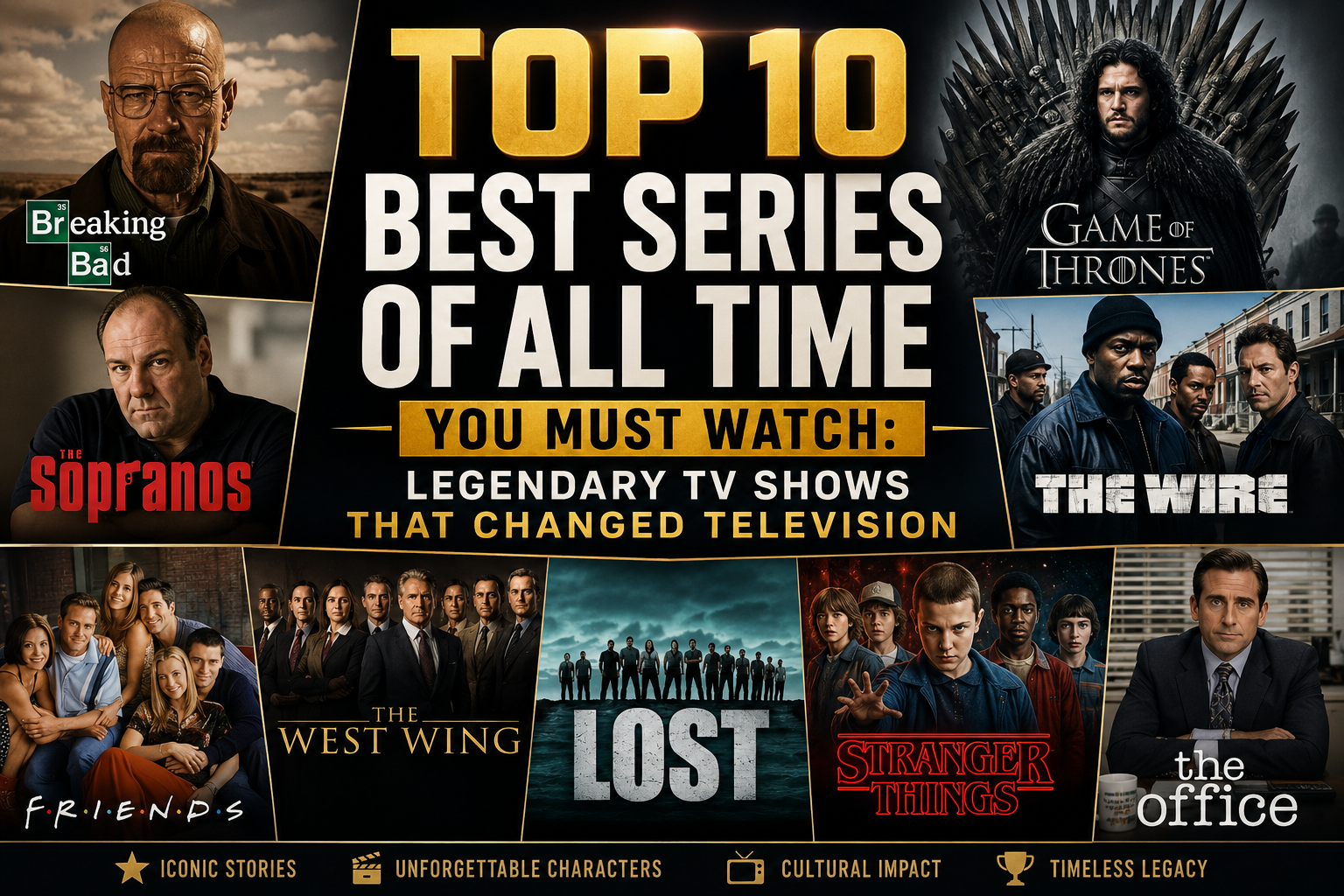 Top 10 Best Series of All Time You Must Watch: Legendary TV Shows That Changed Television