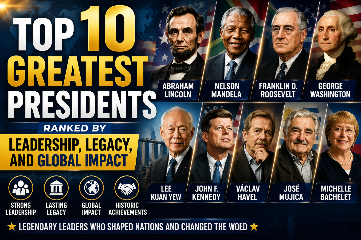 Top 10 Greatest Presidents Ranked by Leadership, Legacy, and Global Impact