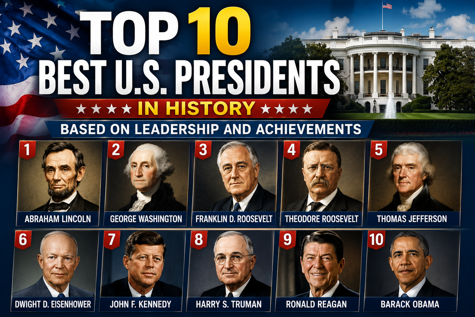 Top 10 Best U.S. Presidents in History Based on Leadership and Achievements