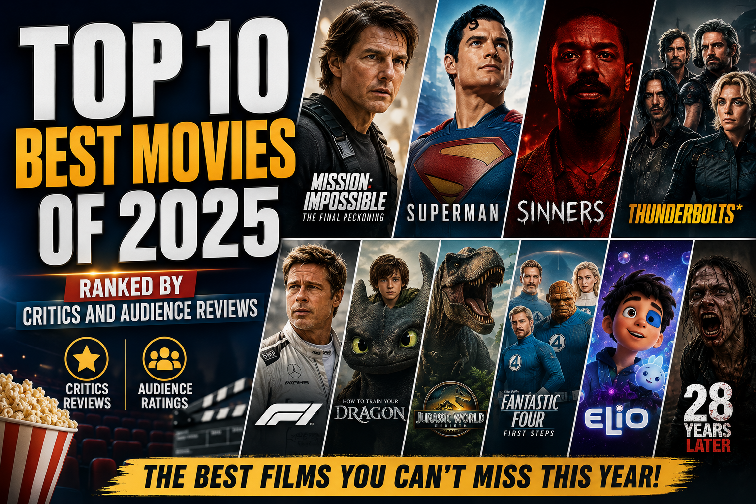Top 10 Best Movies of 2025 Ranked by Critics and Audience Reviews