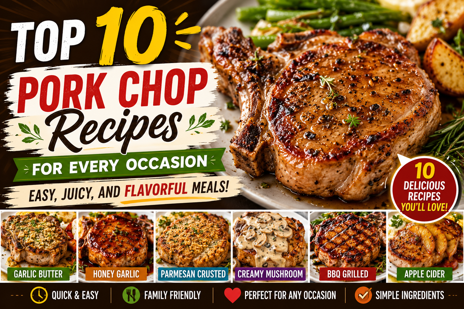 Top 10 Pork Chop Recipes for Every Occasion: Easy, Juicy, and Flavorful Meals