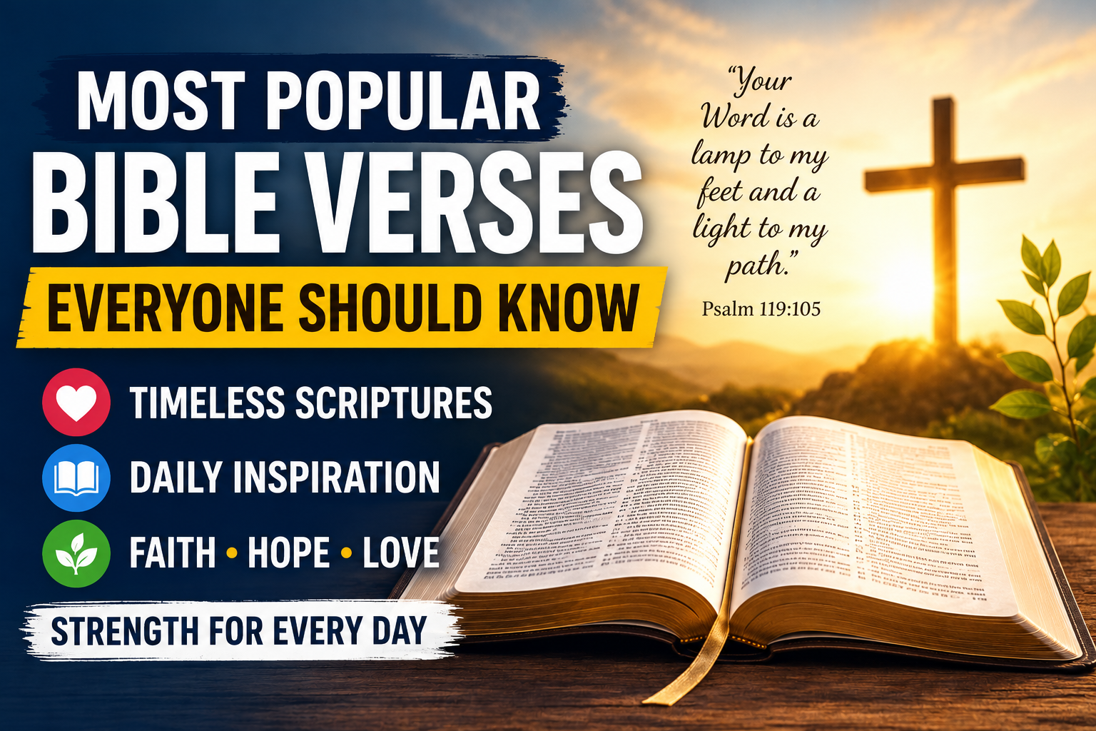Most Popular Bible Verses Everyone Should Know: Timeless Scriptures for Daily Inspiration