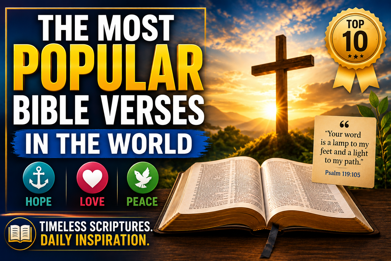 The Most Popular Bible Verses in the World: Meaning, Inspiration, and Daily Encouragement