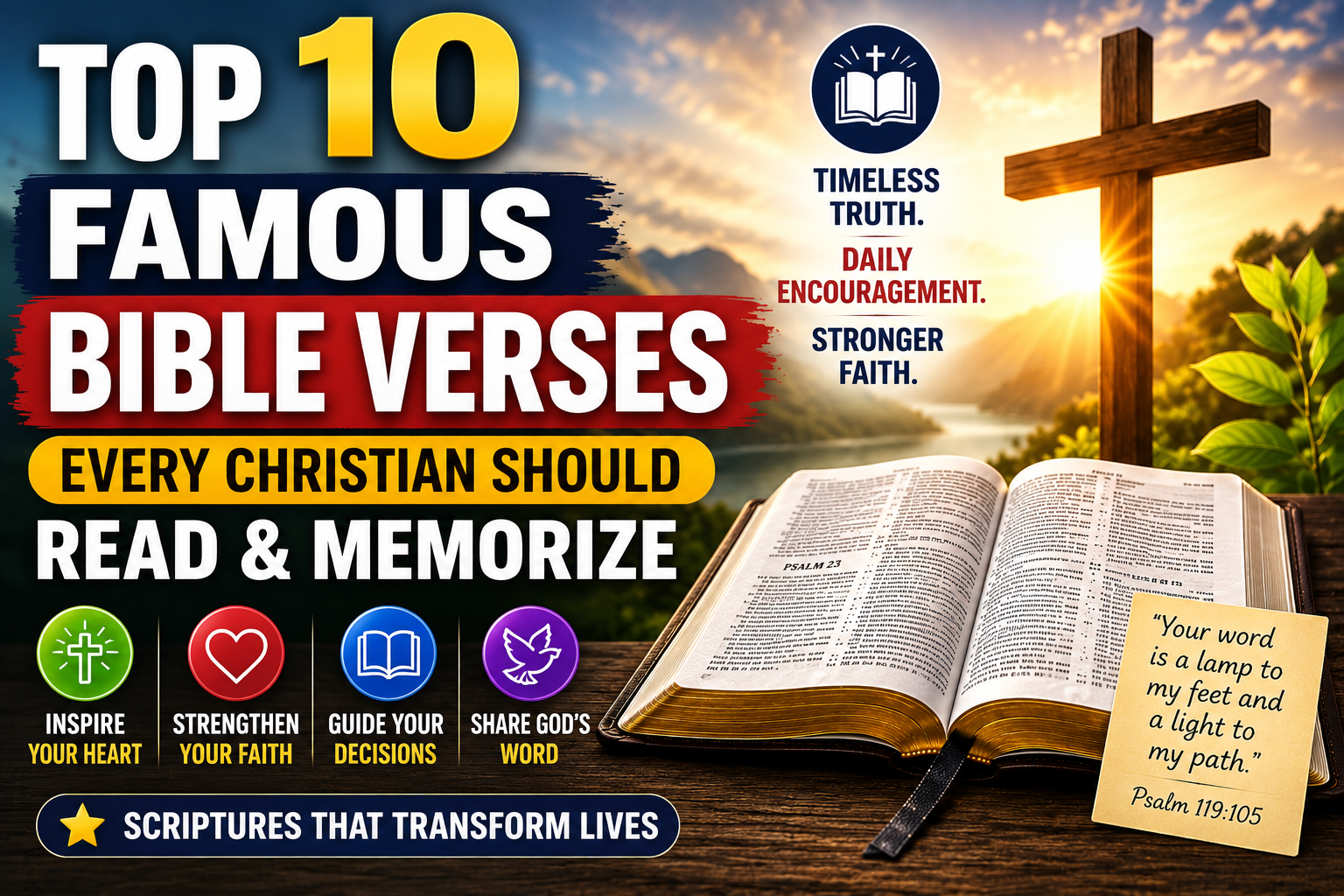 Top 10 Famous Bible Verses Every Christian Should Read and Memorize