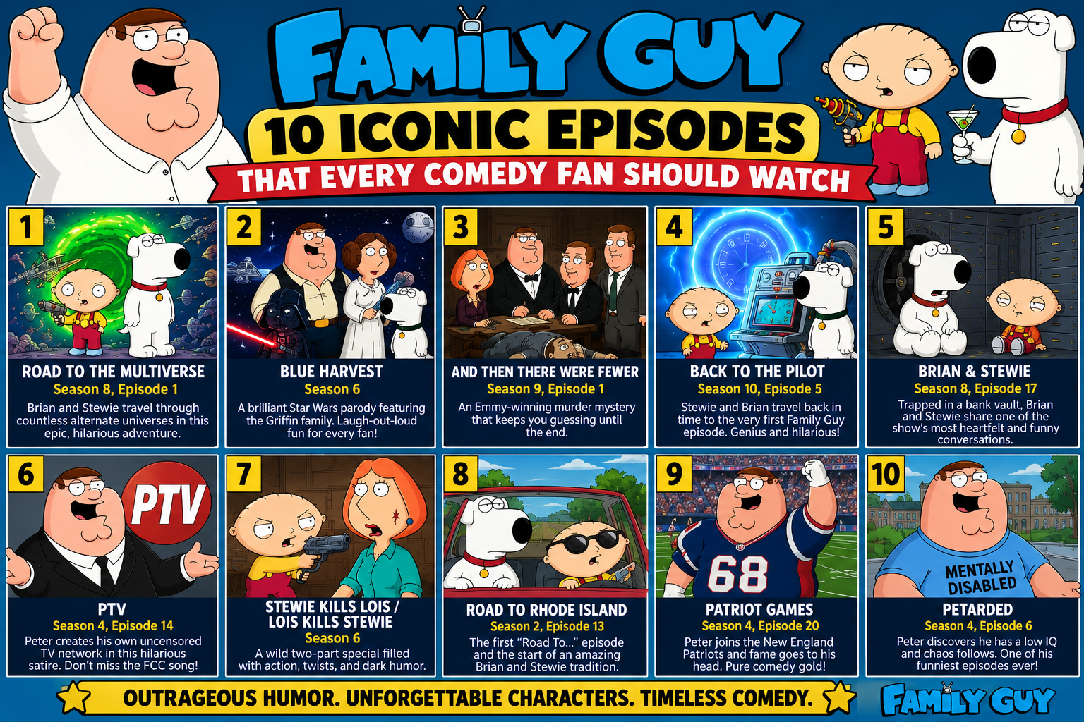 10 Iconic Family Guy Episodes That Every Comedy Fan Should Watch