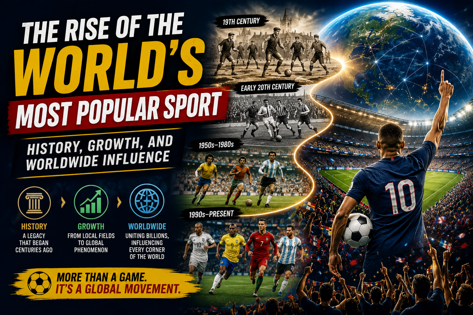 The Rise of the World's Most Popular Sport: History, Growth, and Worldwide Influence