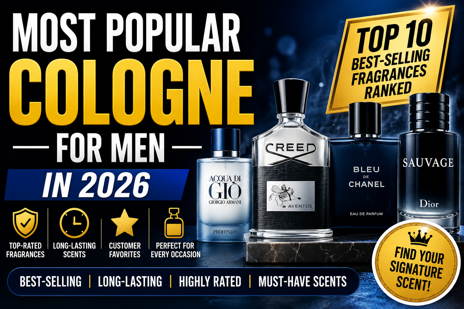 Most Popular Cologne for Men in 2026: Top 10 Best-Selling Fragrances Ranked