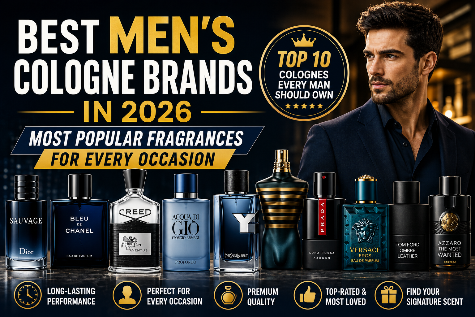 Best Men's Cologne Brands in 2026: Most Popular Fragrances for Every Occasion