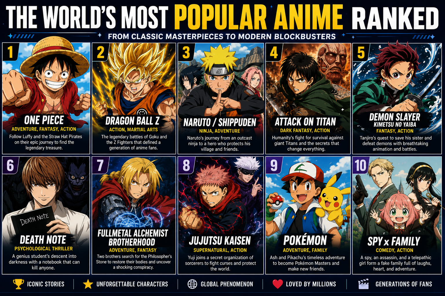 The World's Most Popular Anime Ranked: From Classic Masterpieces to Modern Blockbusters