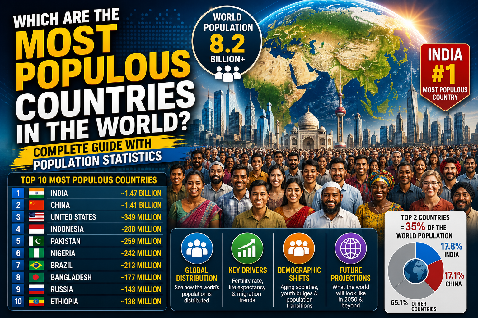 Which Are the Most Populous Countries in the World? Complete Guide with Population Statistics