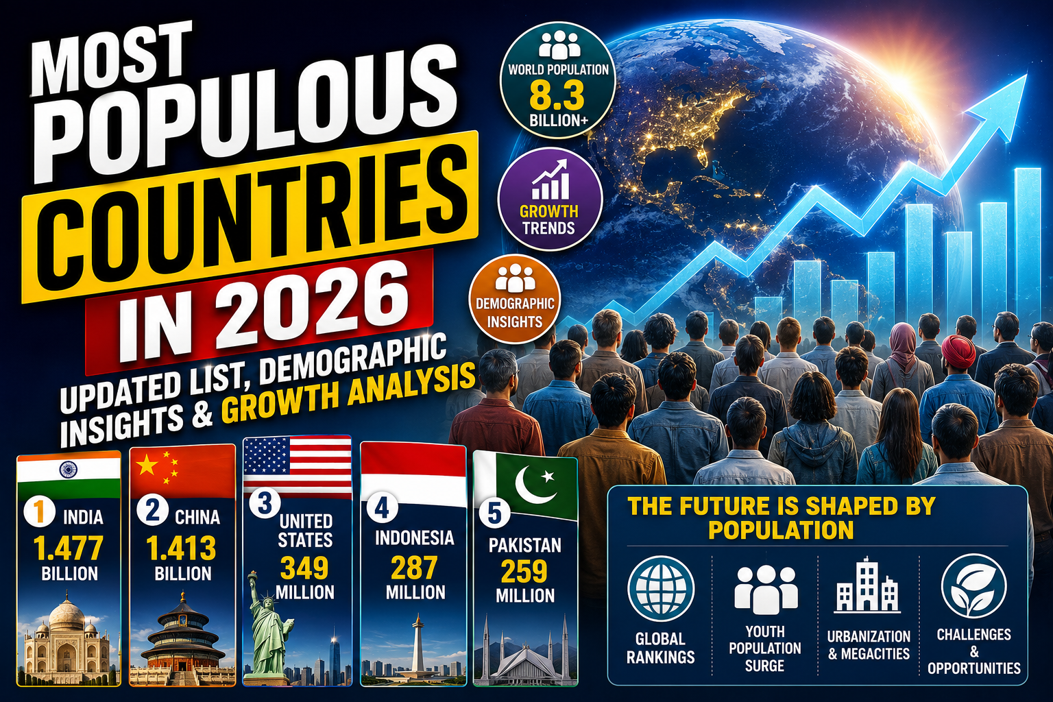 Most Populous Countries in 2026: Updated List, Demographic Insights, and Population Growth Analysis