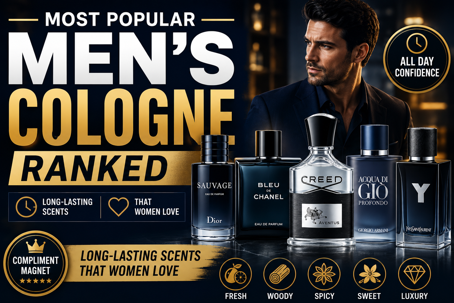 Most Popular Men's Cologne Ranked: Long-Lasting Scents That Women Love