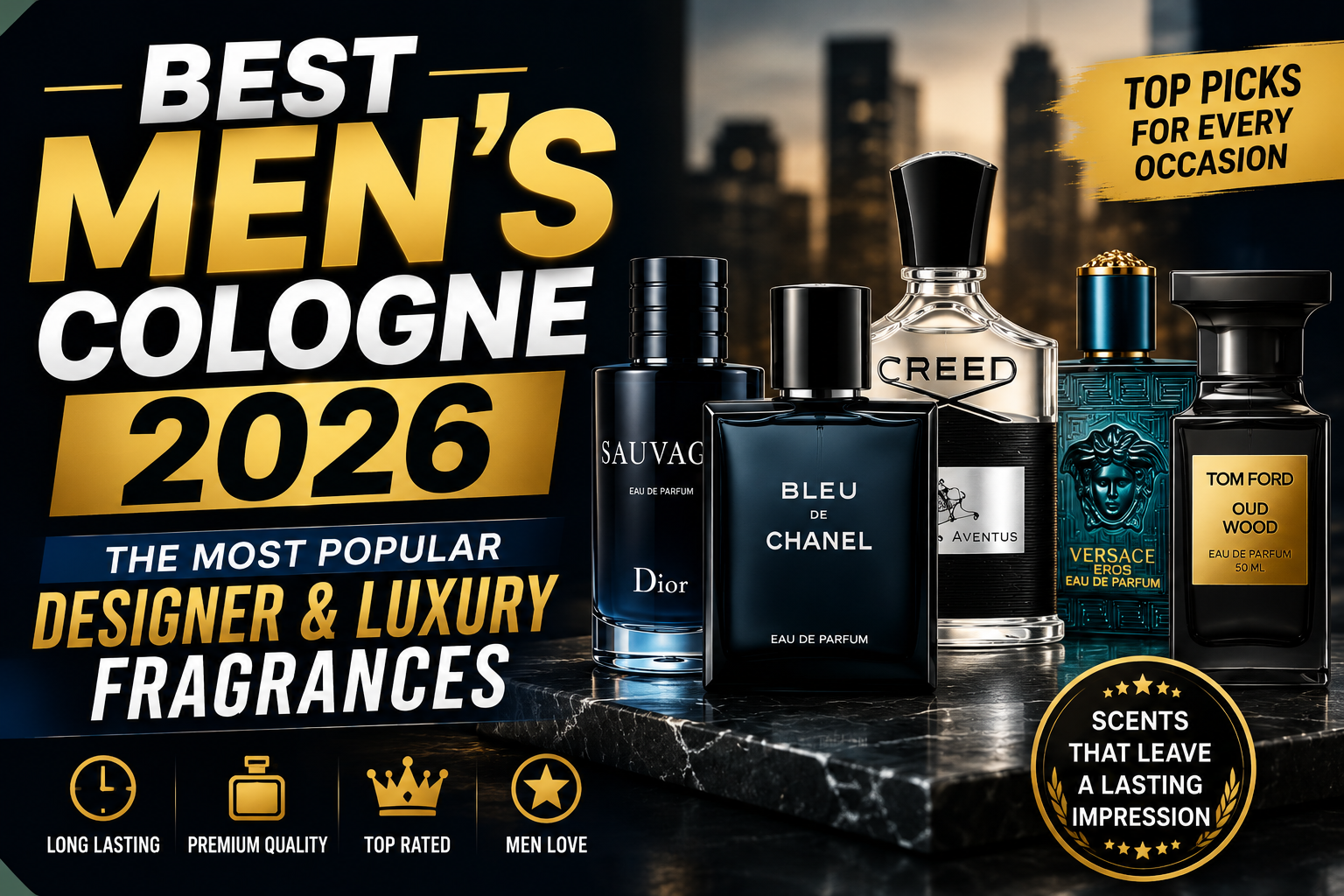 Best Men's Cologne 2026: The Most Popular Designer and Luxury Fragrances