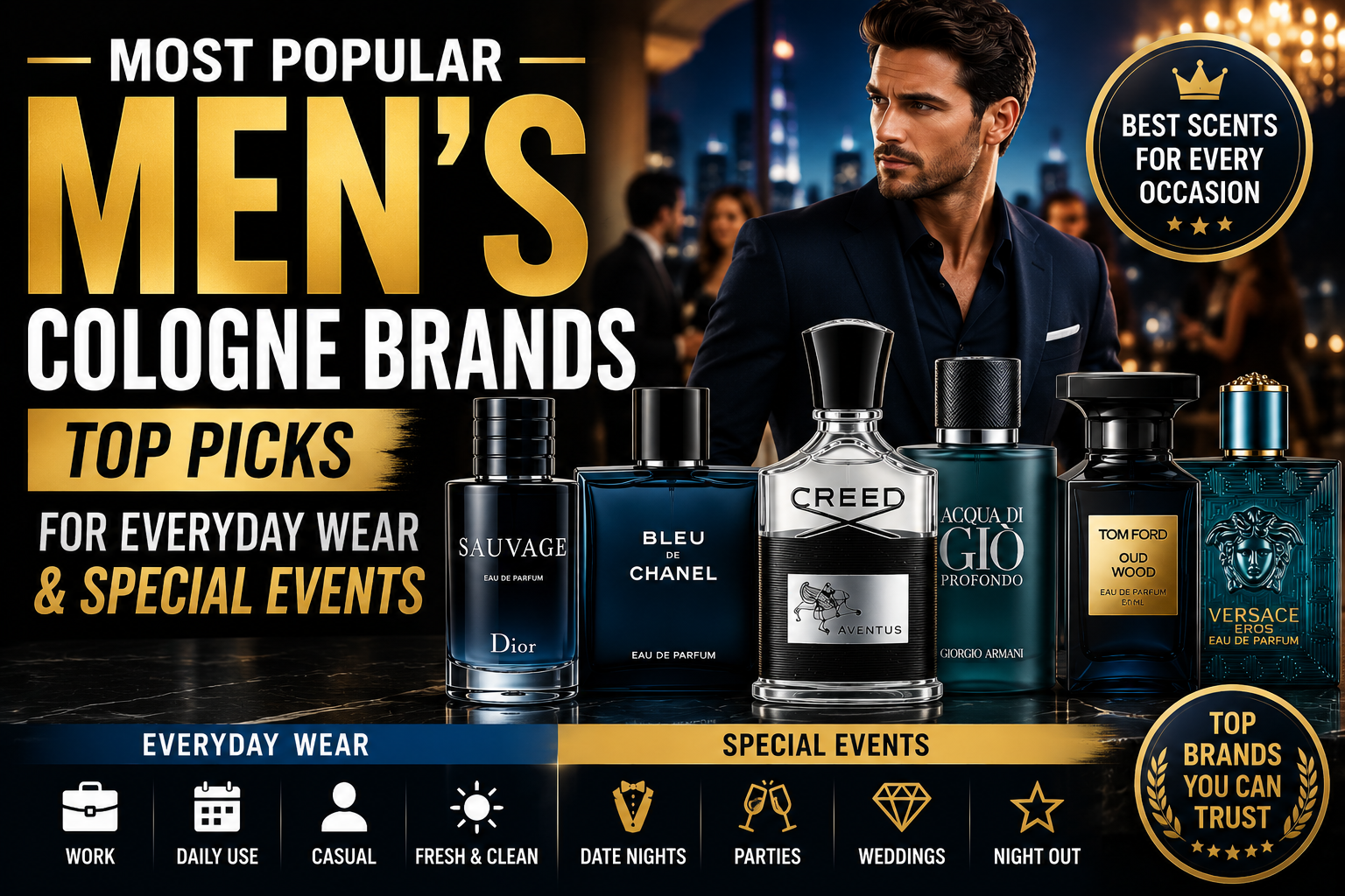 Most Popular Men's Cologne Brands: Top Picks for Everyday Wear and Special Events