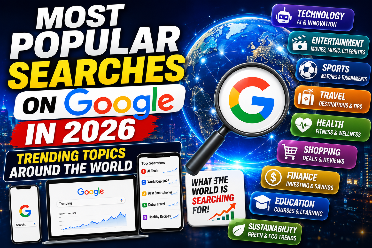 Most Popular Searches on Google in 2026: Trending Topics Around the World