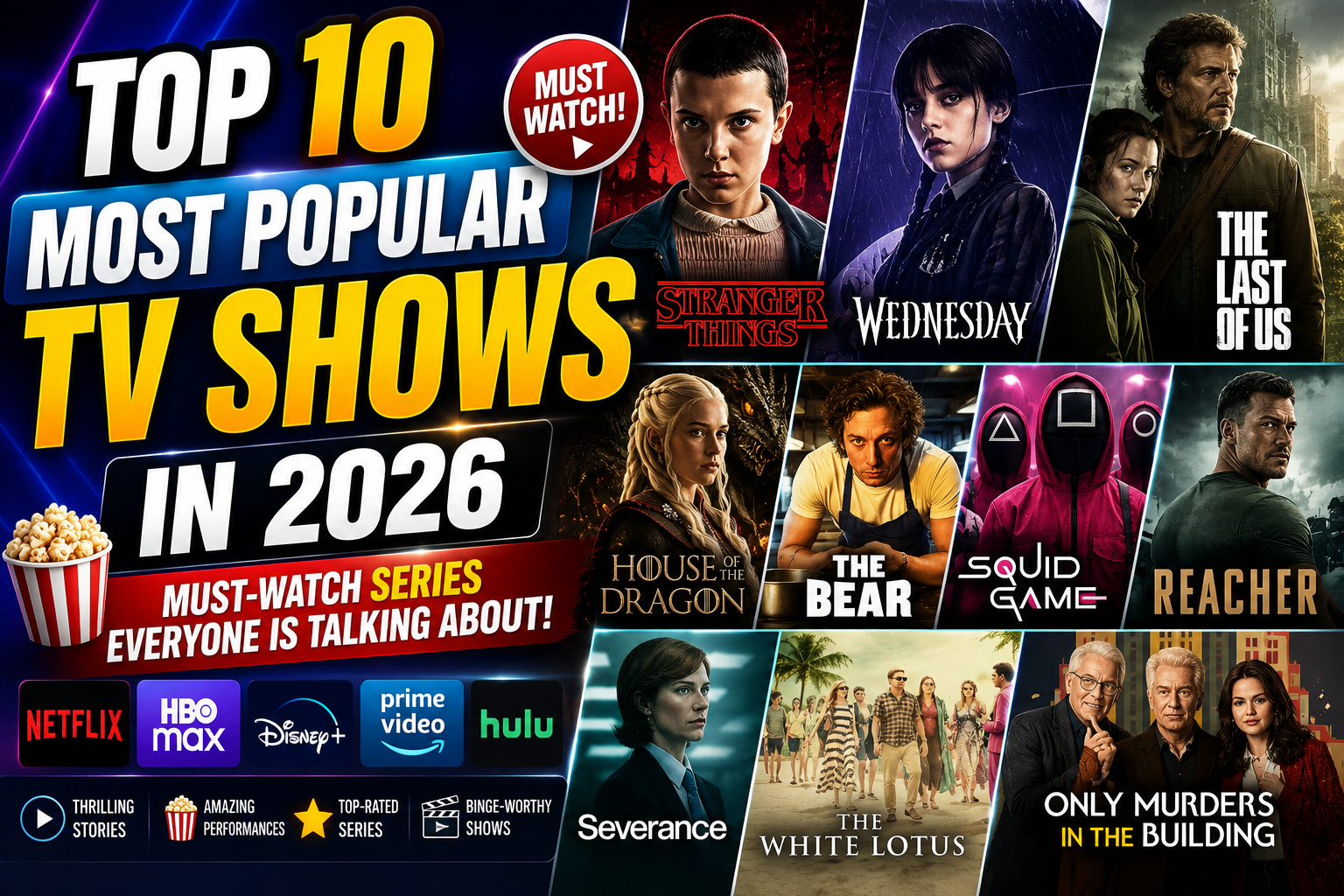 Top 10 Most Popular TV Shows in 2026: Must-Watch Series Everyone Is Talking About