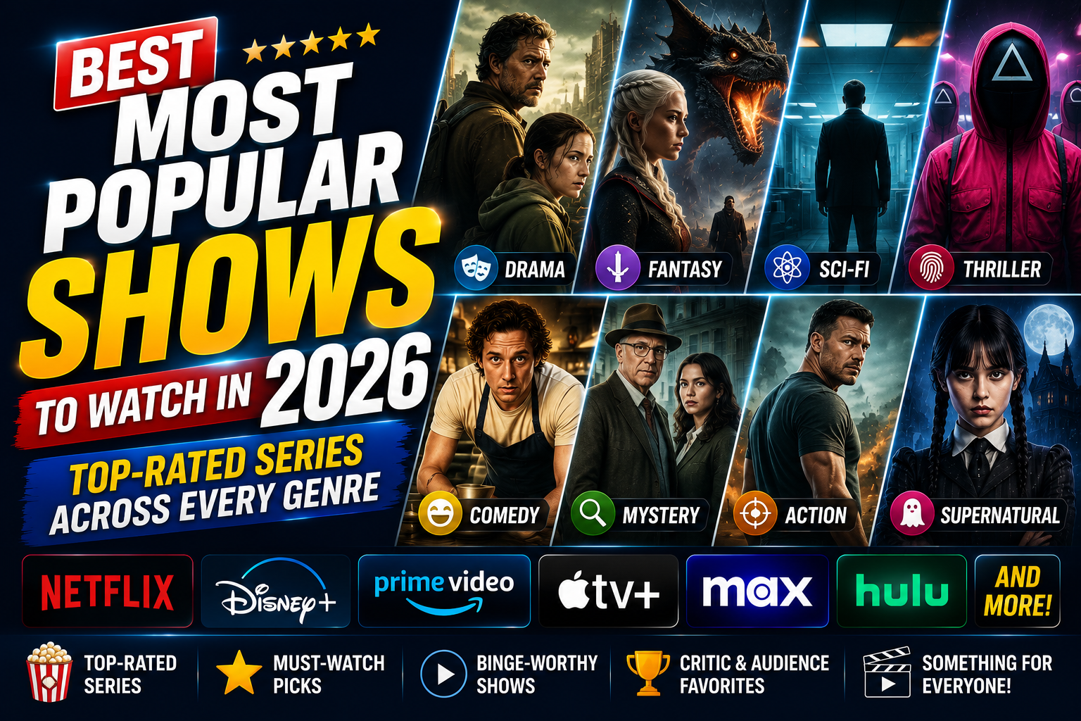 Best Most Popular Shows to Watch in 2026: Top-Rated Series Across Every Genre