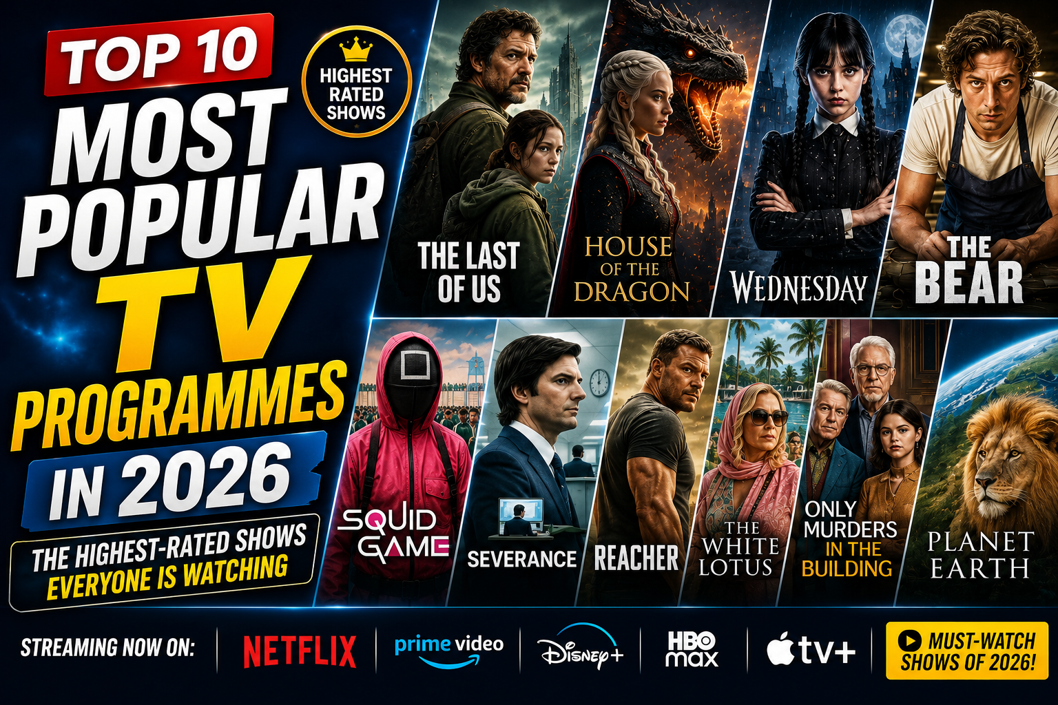 Top 10 Most Popular TV Programmes in 2026: The Highest-Rated Shows Everyone Is Watching