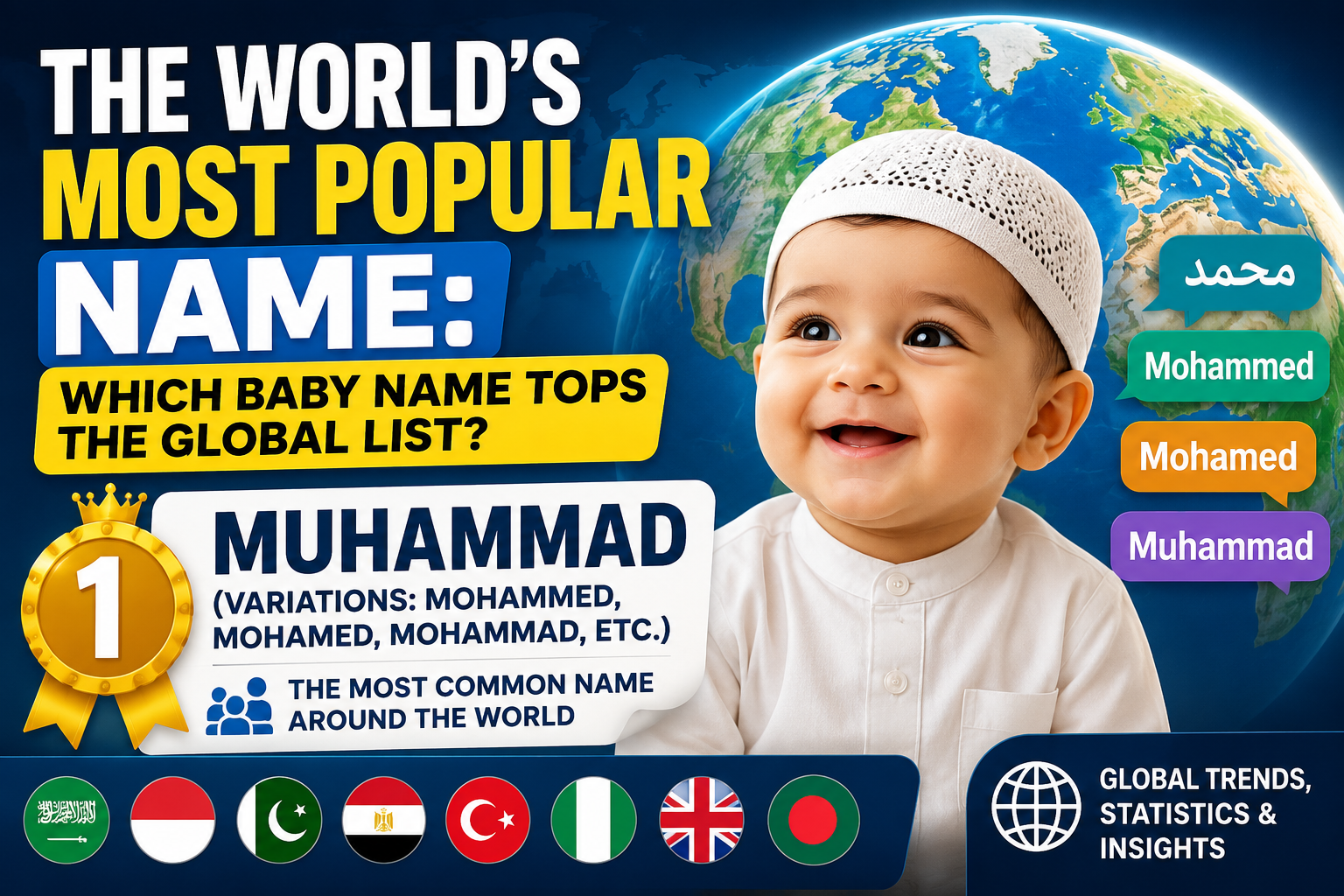 The World's Most Popular Name: Which Baby Name Tops the Global List?