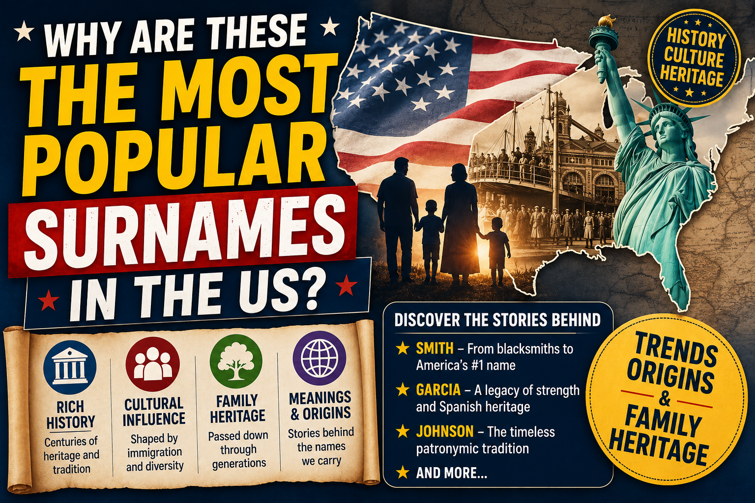 Why Are These the Most Popular Surnames in the US? History, Culture, and Family Heritage