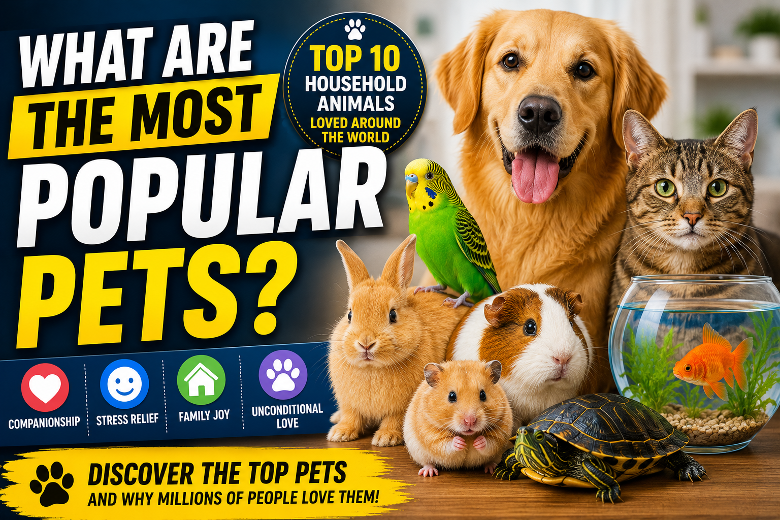 What Are the Most Popular Pets? Top 10 Household Animals Loved Around the World