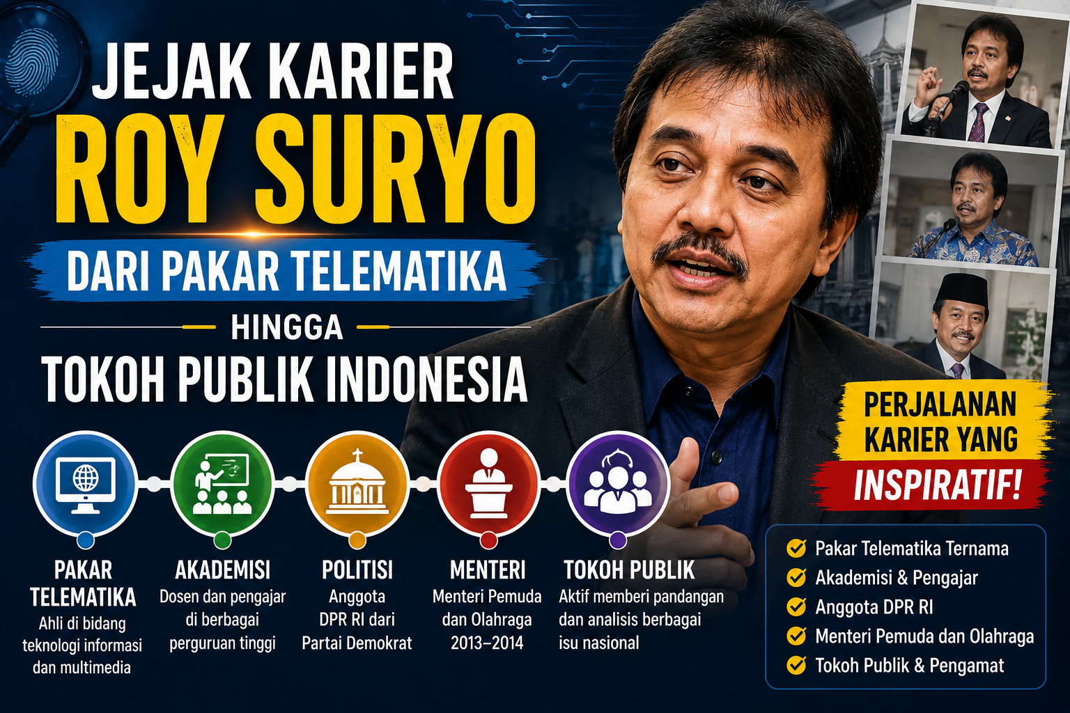 Jejak Karier Roy Suryo dari Pakar Telematika hingga Tokoh Publik Indonesia