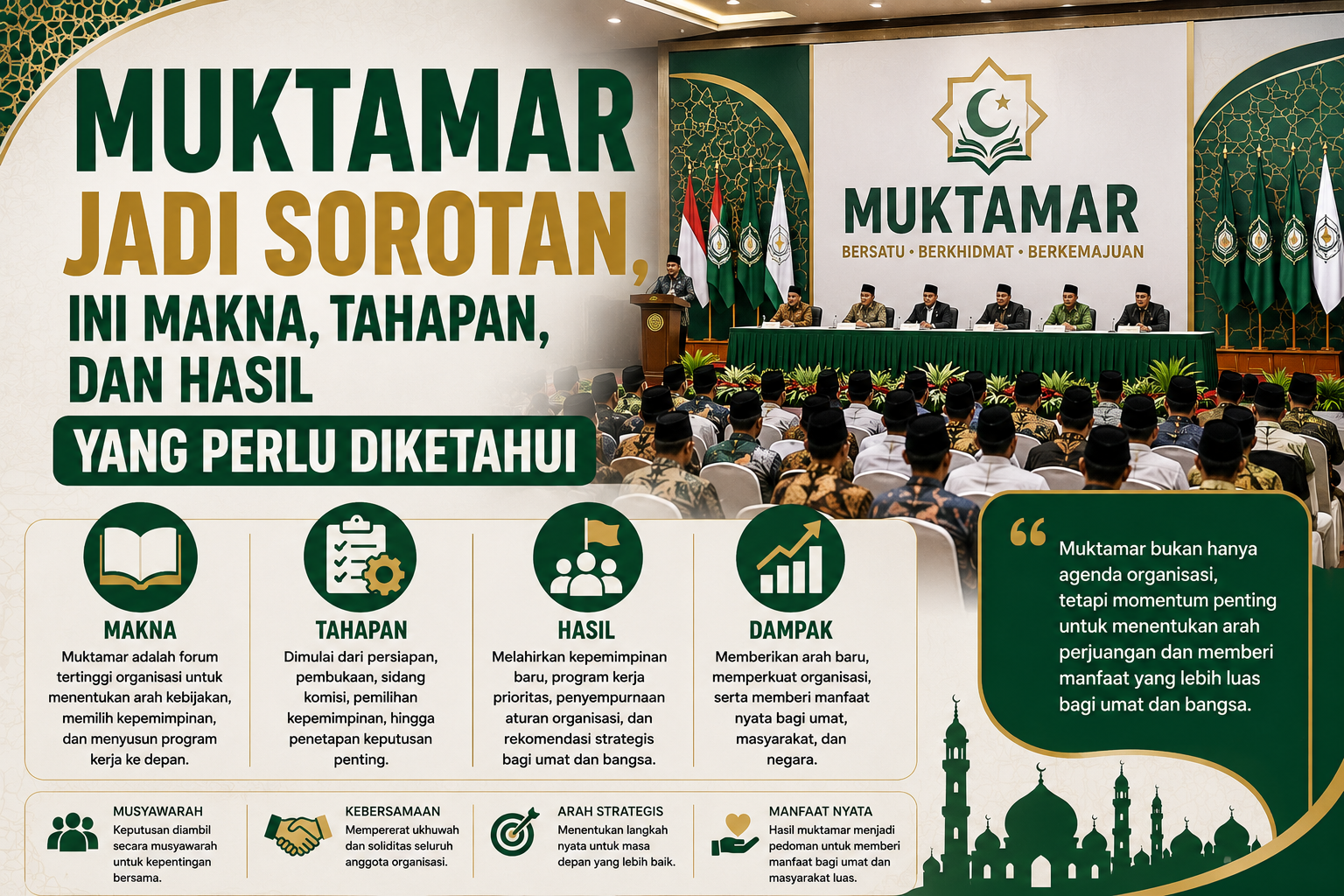 Muktamar Jadi Sorotan, Ini Makna, Tahapan, dan Hasil yang Perlu Diketahui