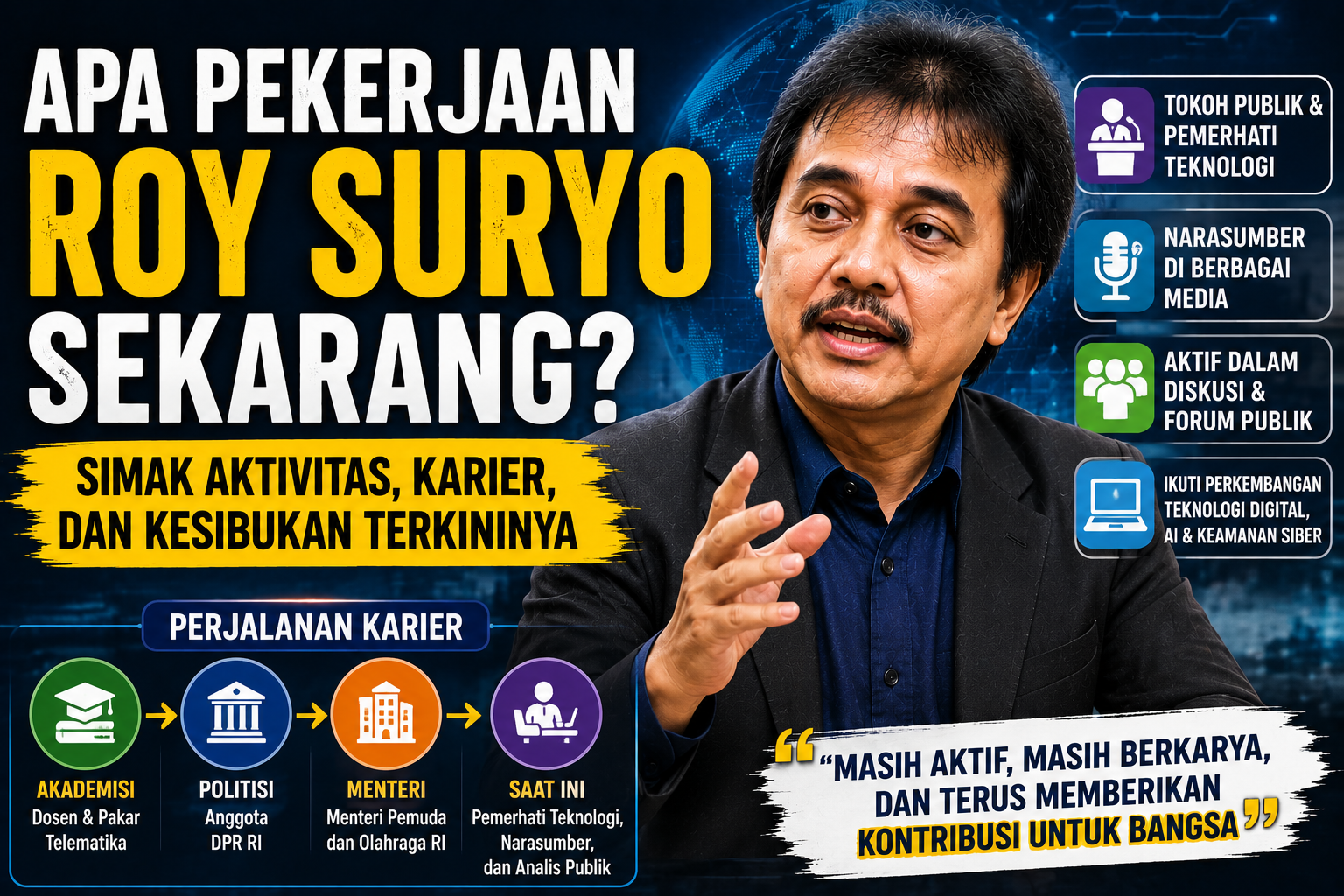 Apa Pekerjaan Roy Suryo Sekarang? Simak Aktivitas, Karier, dan Kesibukan Terkininya