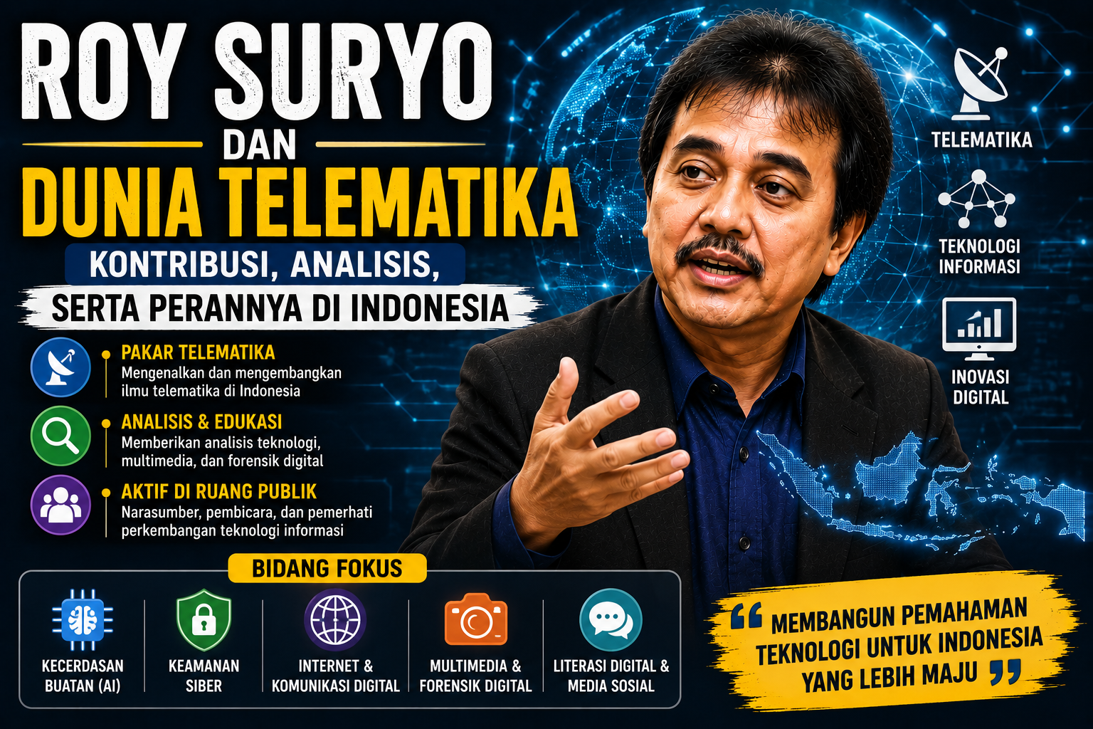 Roy Suryo dan Dunia Telematika: Kontribusi, Analisis, serta Perannya di Indonesia