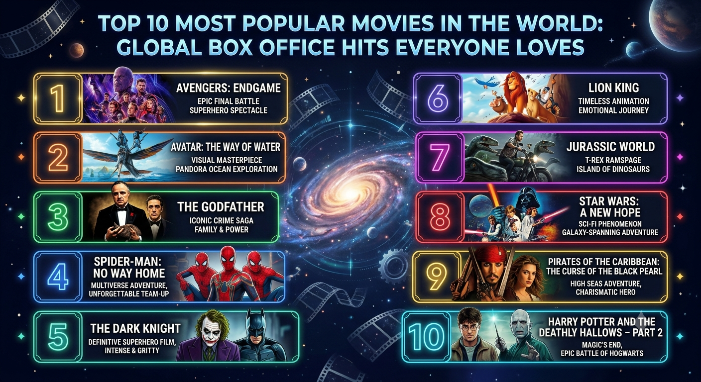 Top 10 Most Popular Movies in the World: Global Box Office Hits Everyone Loves