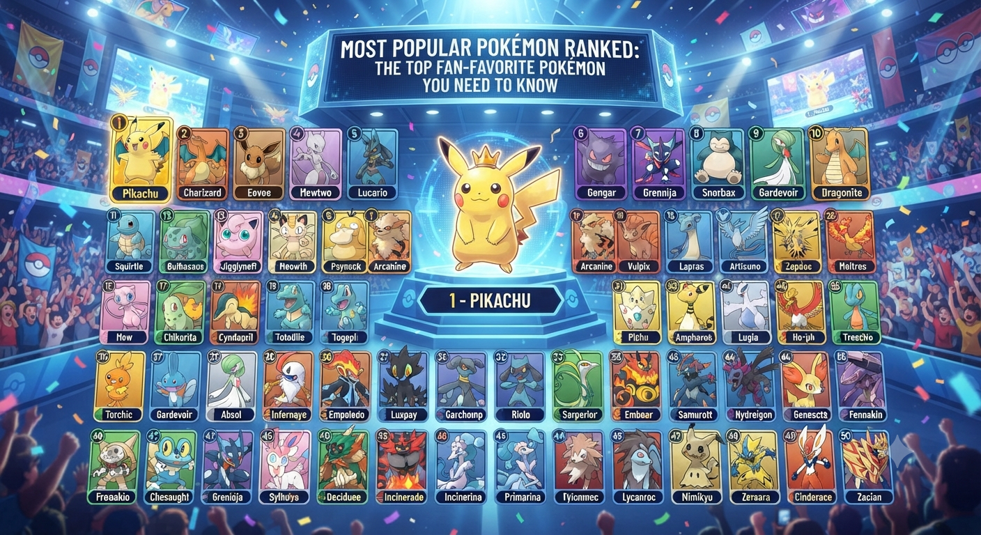 Most Popular Pokémon Ranked: The Top Fan-Favorite Pokémon You Need to Know