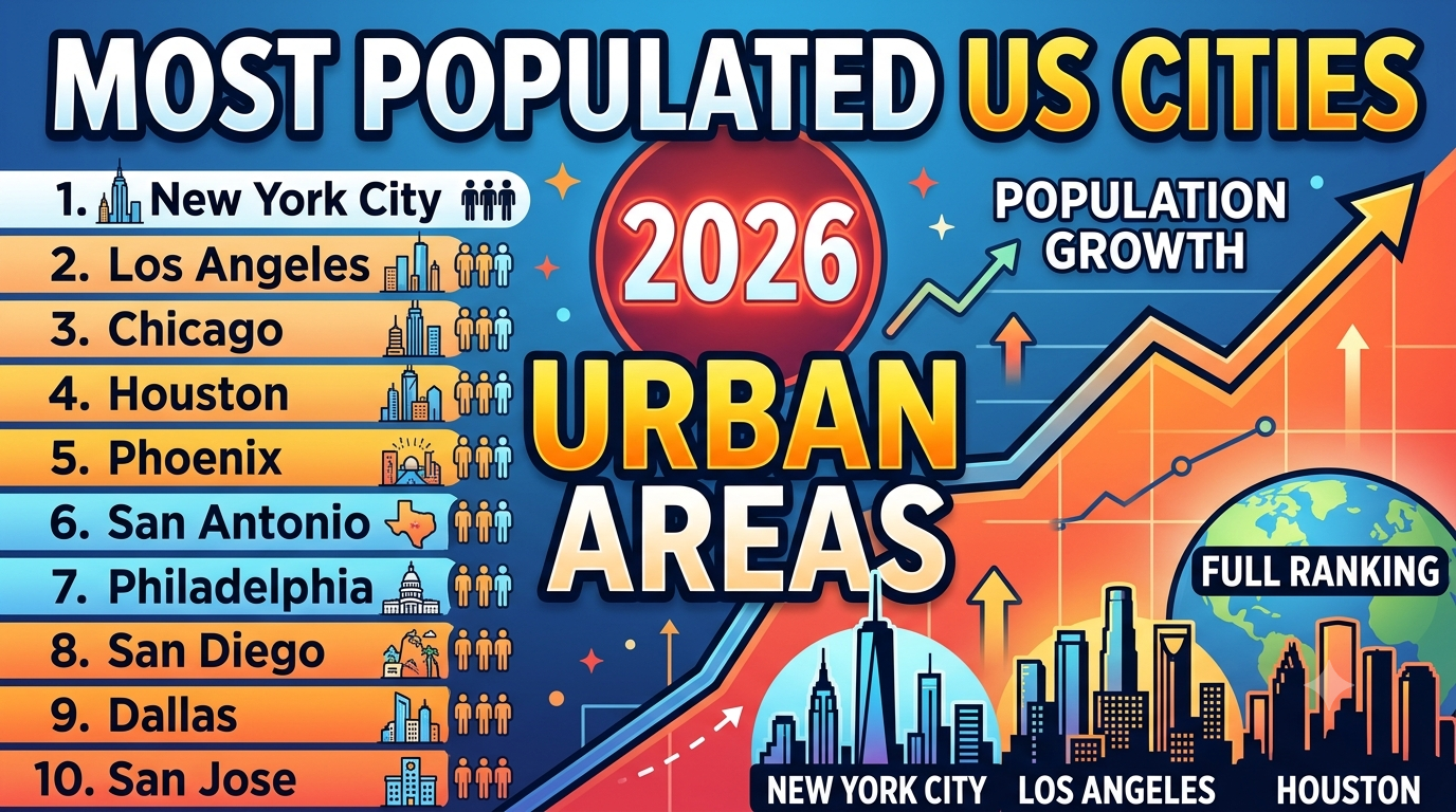 Most Populated US Cities in 2026: The Largest Urban Areas by Population
