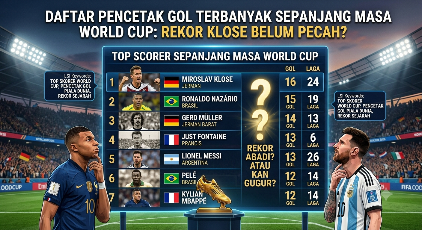 Daftar Pencetak Gol Terbanyak Sepanjang Masa World Cup: Rekor Klose Belum Pecah?
