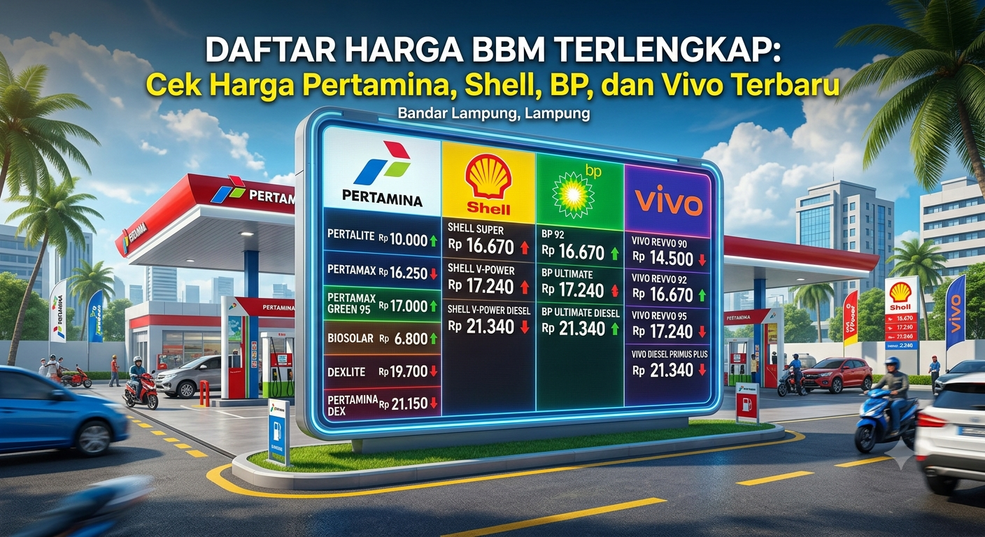 Daftar Harga BBM Terlengkap: Cek Harga Pertamina, Shell, BP, dan Vivo Terbaru