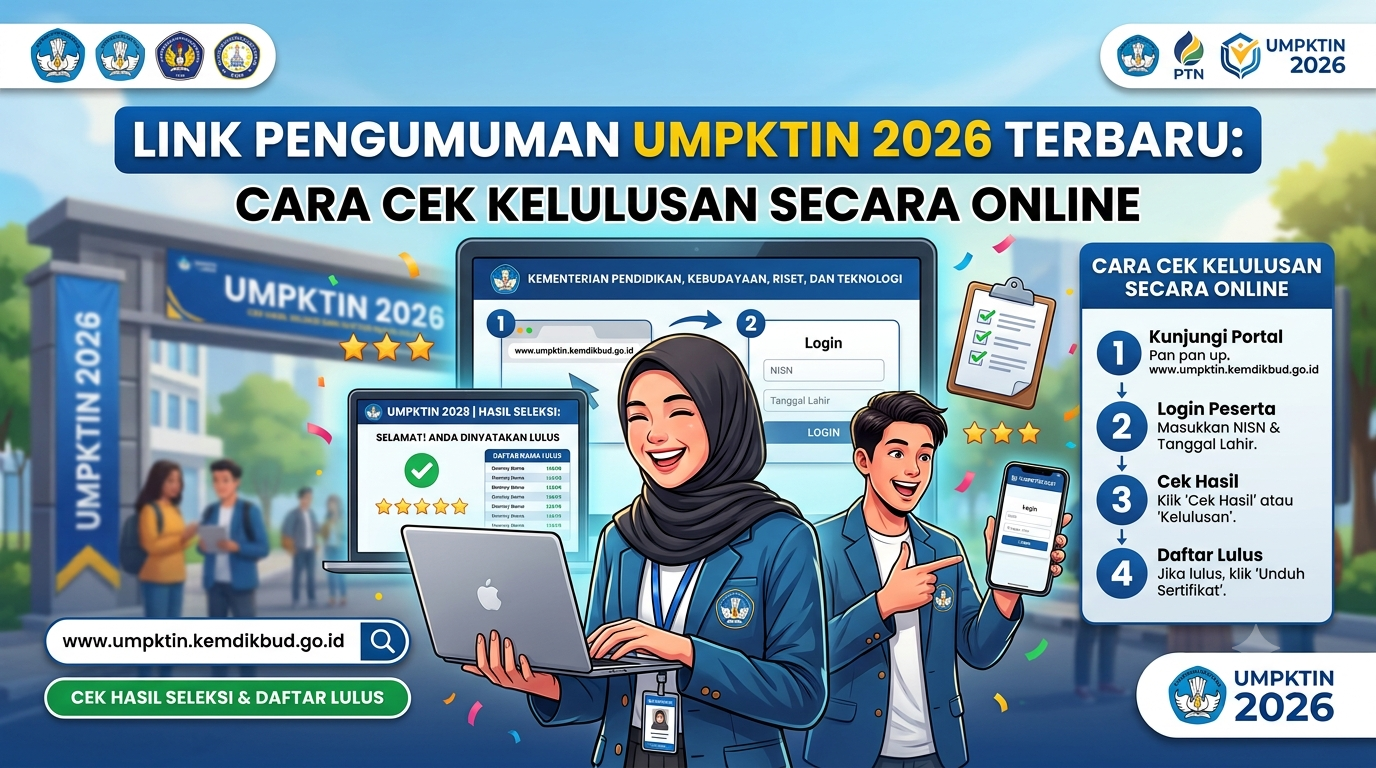 Link Pengumuman UMPKTIN 2026 Terbaru, Cara Cek Kelulusan Secara Online
