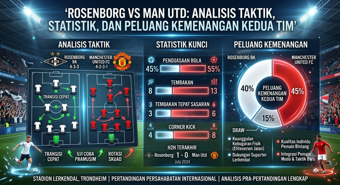 Rosenborg vs Man Utd: Analisis Taktik, Statistik, dan Peluang Kemenangan Kedua Tim