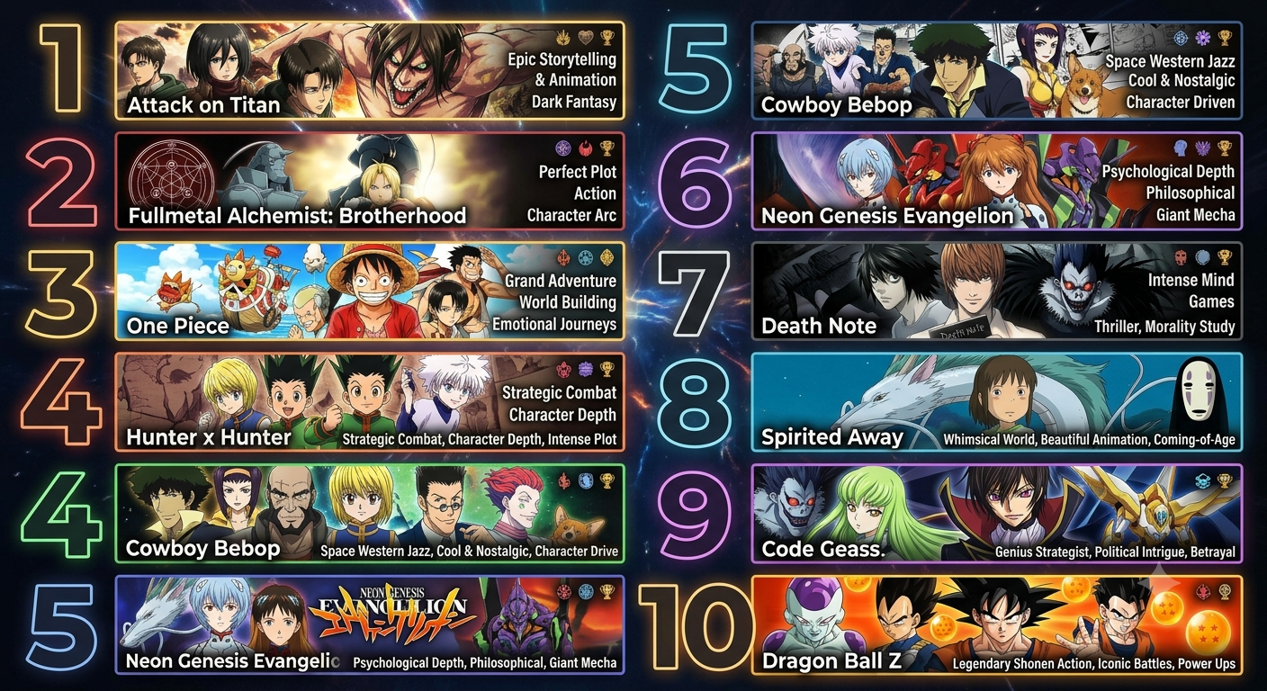 Top 10 Best Anime of All Time: Must-Watch Masterpieces Every Fan Should See